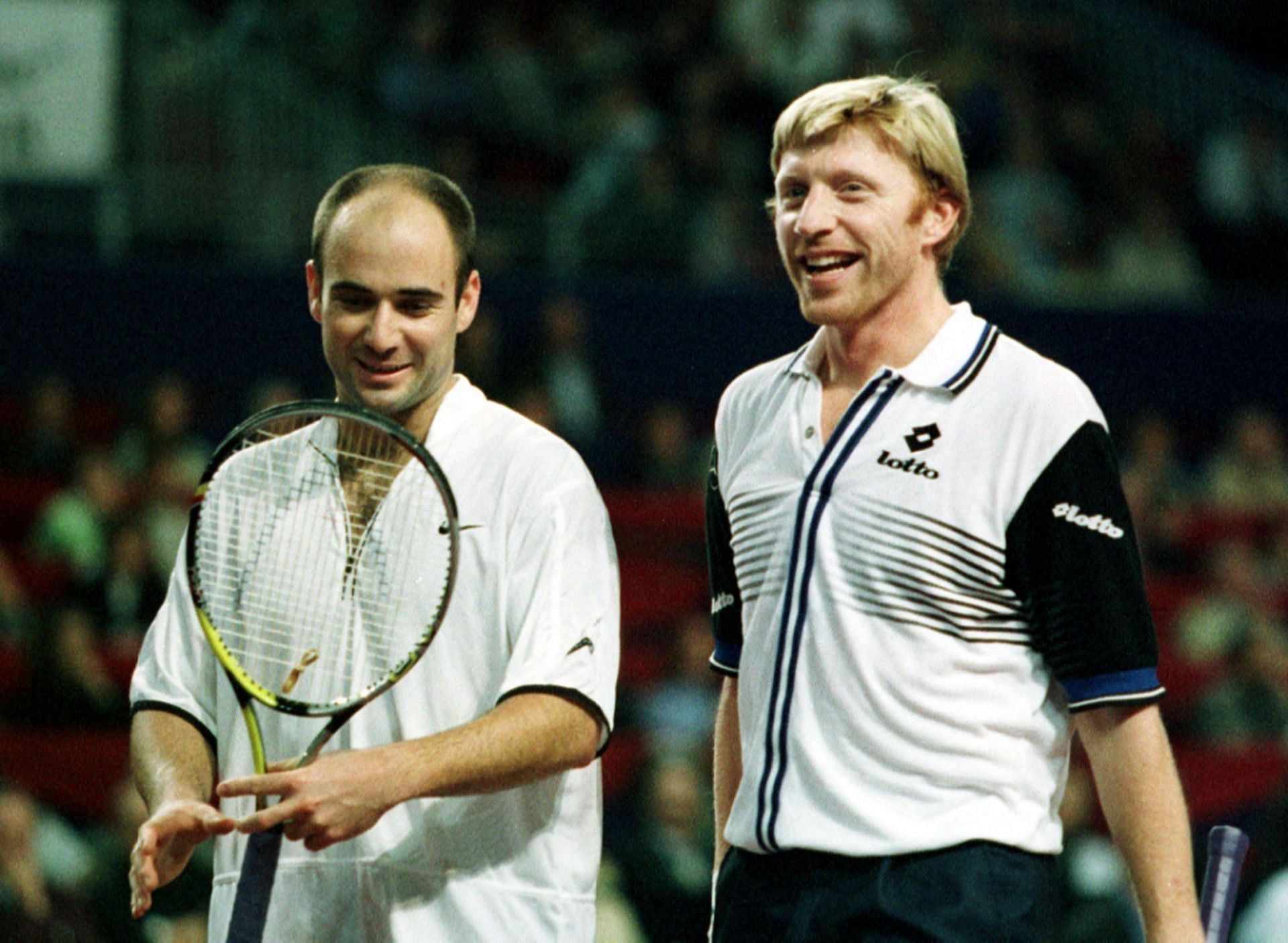 Boris Becker and Agassi - Source: Getty