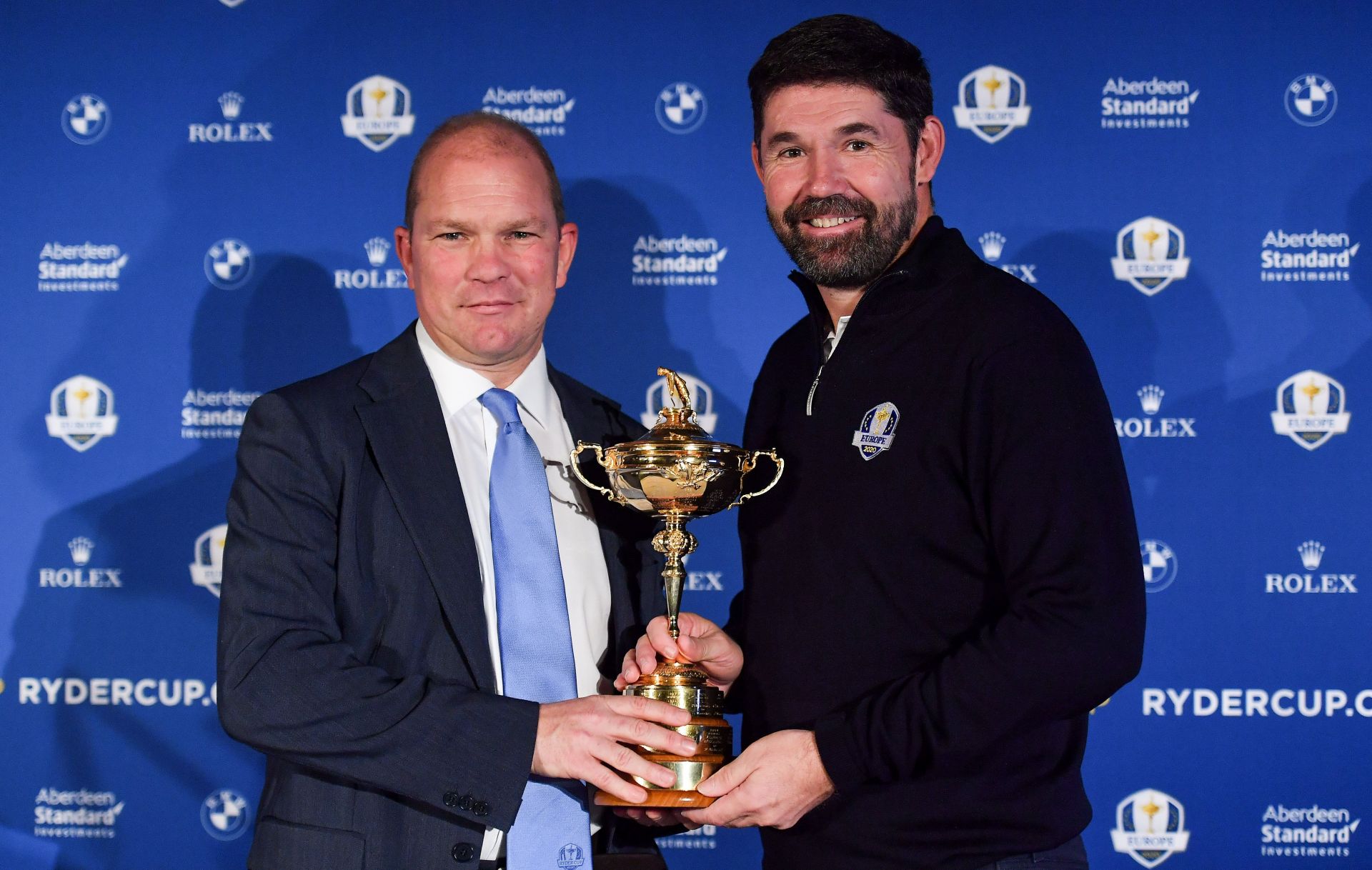 Guy Kinnings and Padraig Harrington (Image via Getty).