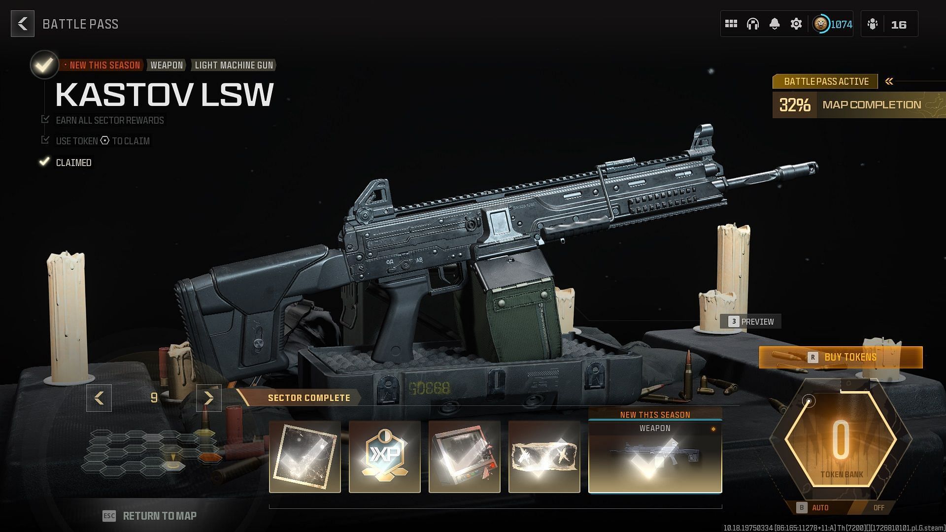 Guide to unlocking the Kastov LSW in Warzone (Image via Activision)