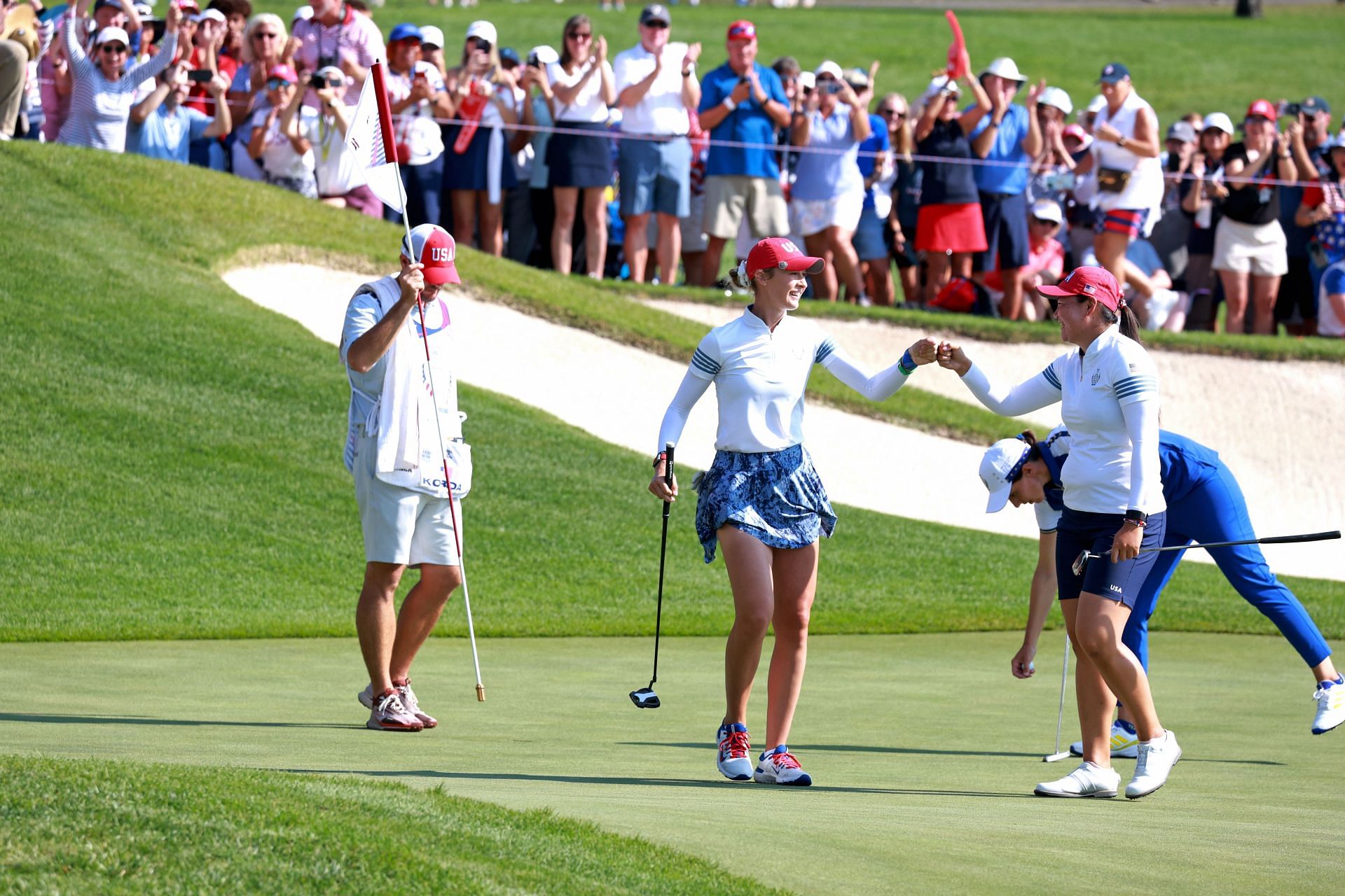 2024 Solheim Cup Day 2 results; Nelly Korda and Allisen Corpuz make