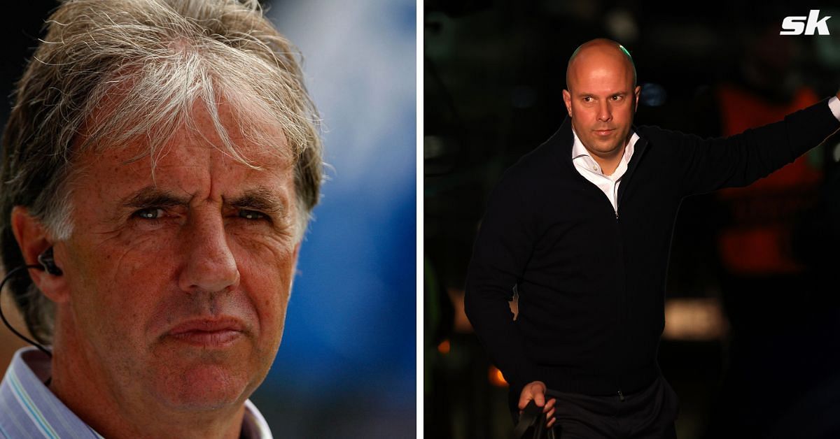 Mark Lawrenson and Arne Slot (image via Getty)