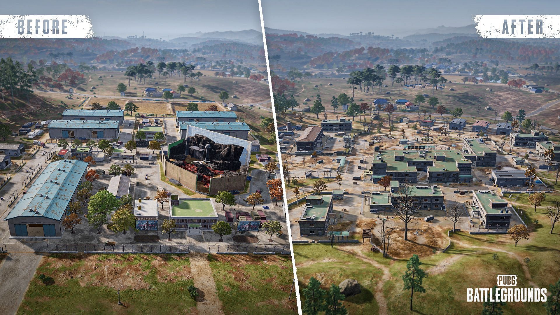 New Hospital drop location on Taego in PUBG (Image via KRAFTON Inc.)