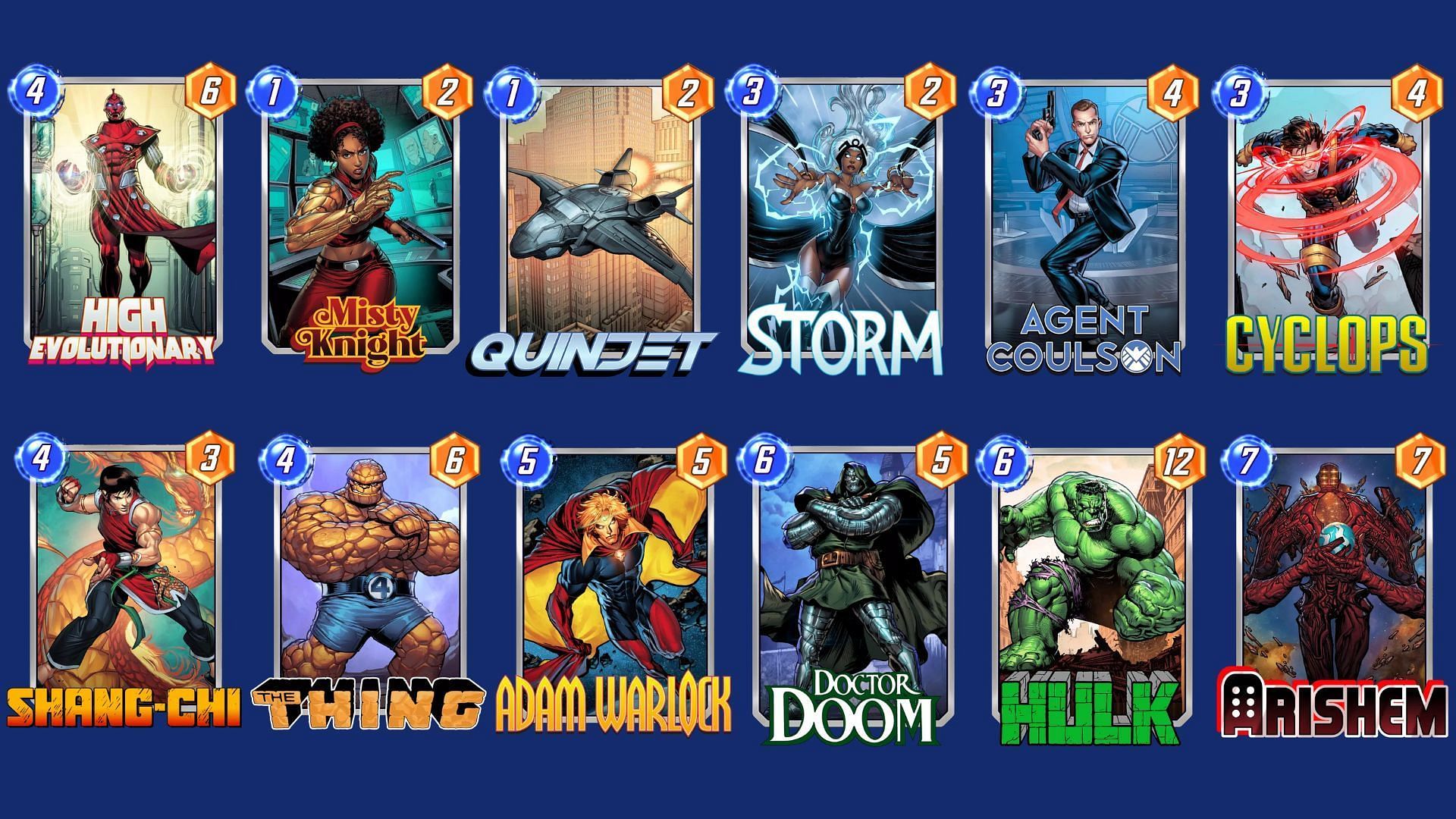 The Arishem High Evo Deck in Marvel Snap (Image via Nuverse)