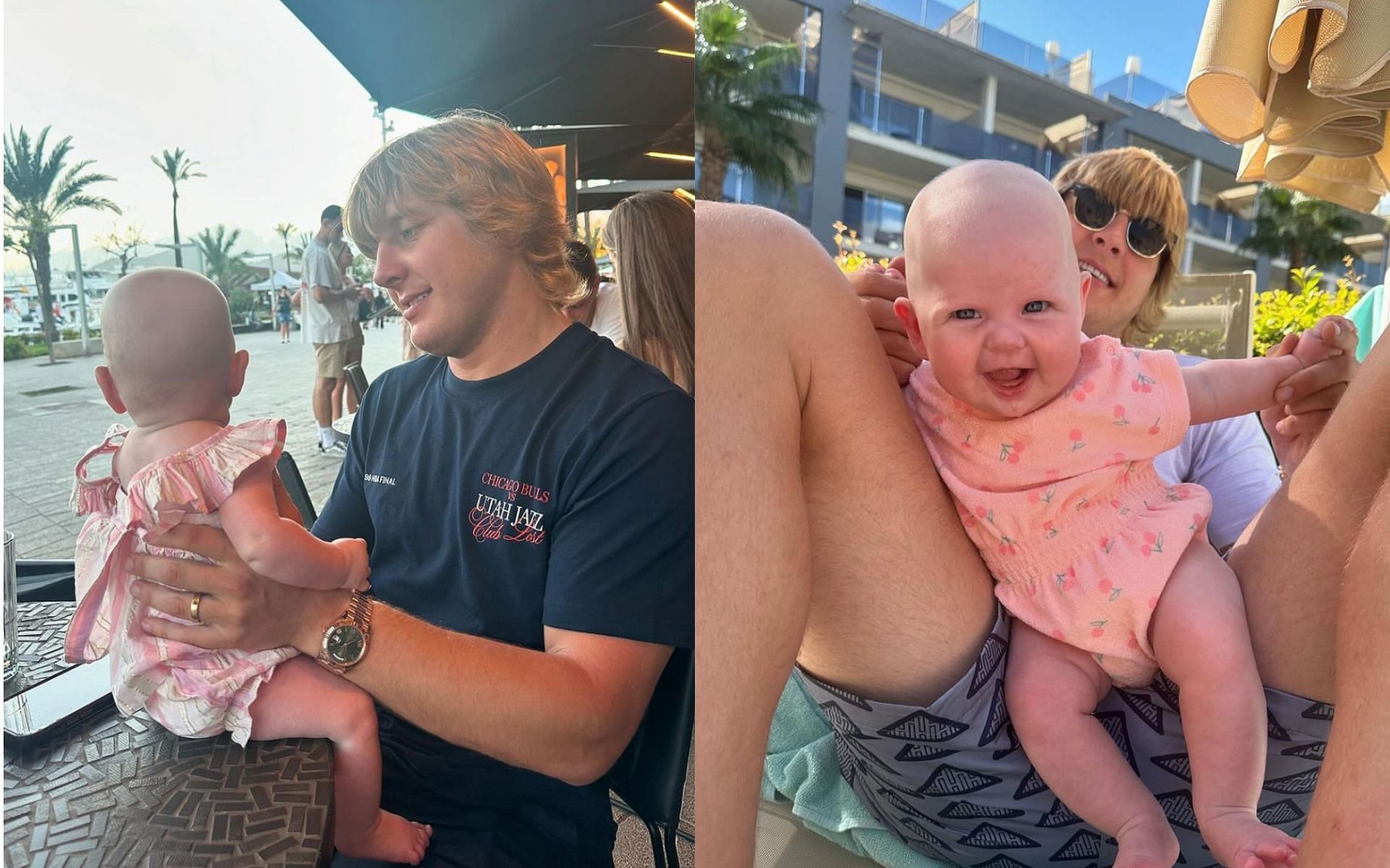 Paddy Pimblett taking care of his daughters. [via @theufcbaddy on Instagram]