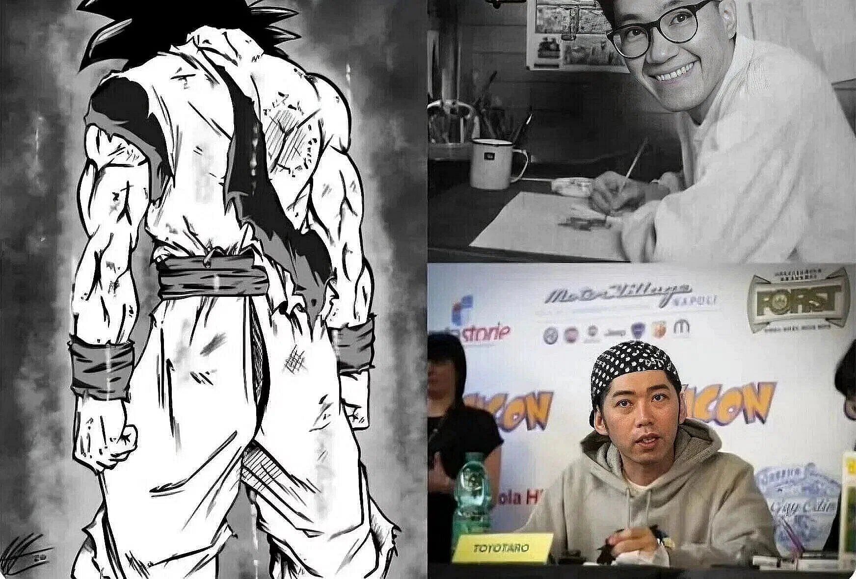 Toyotaro is taking Toriyama&#039;s place in all things manga for the franchise (Images via Shueisha, Toyotaro, and Toriyama).