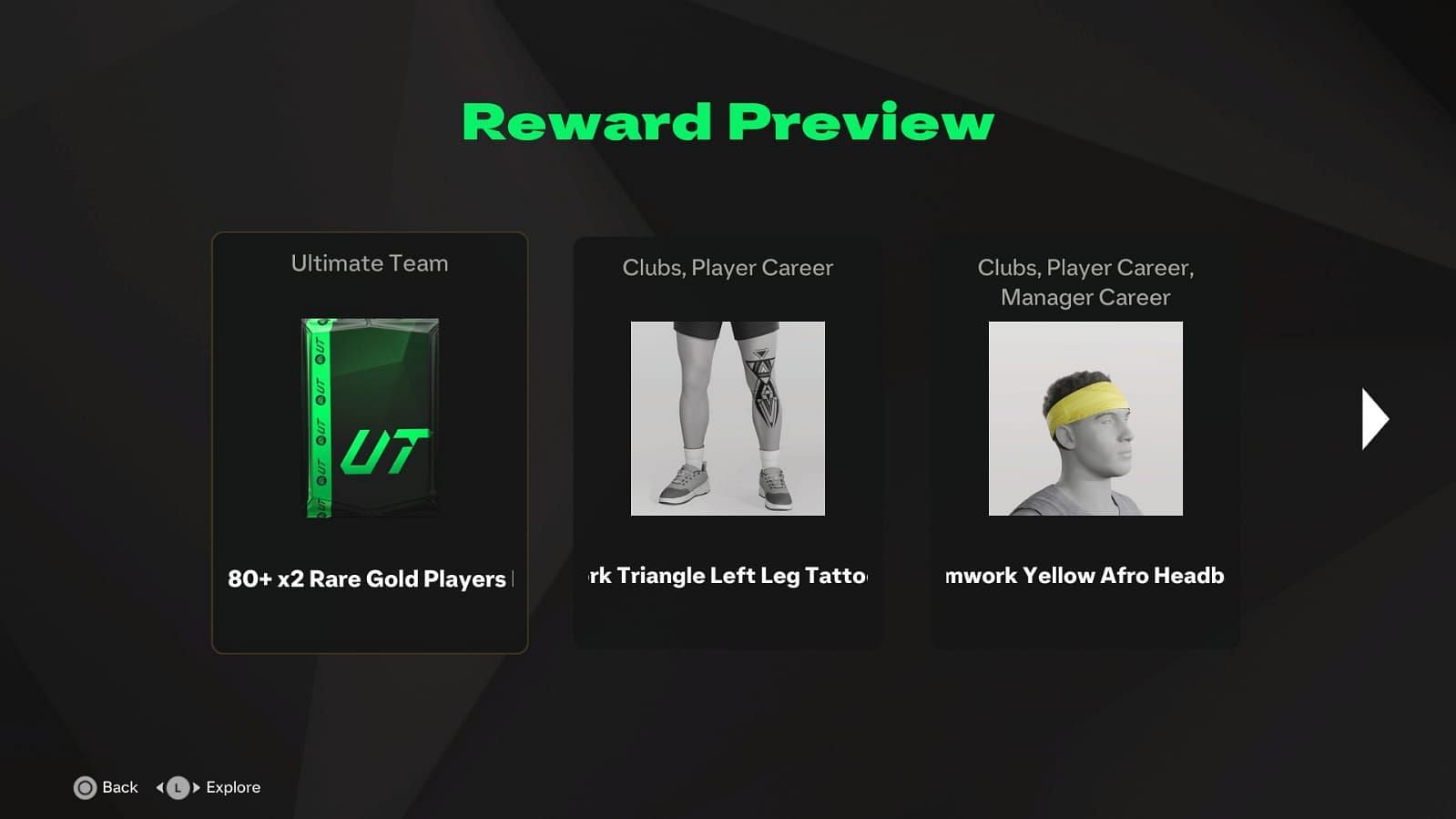 The Seasonal rewards work across various game modes (Image via EA Sports)