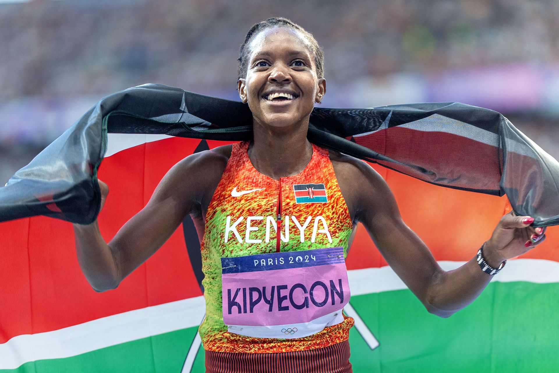 Kipyegon at the 2024 Paris Olympics (Image via Getty Images)