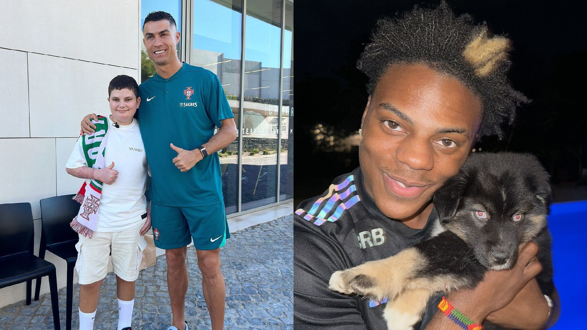 YouTube streamer IShowSpeed helps raise $100,000 for Portuguese orphan, also revealing he was going to meet Cristiano Ronaldo (Image via Zachery Dereniowski/Instagram, IShowSpeed/X)