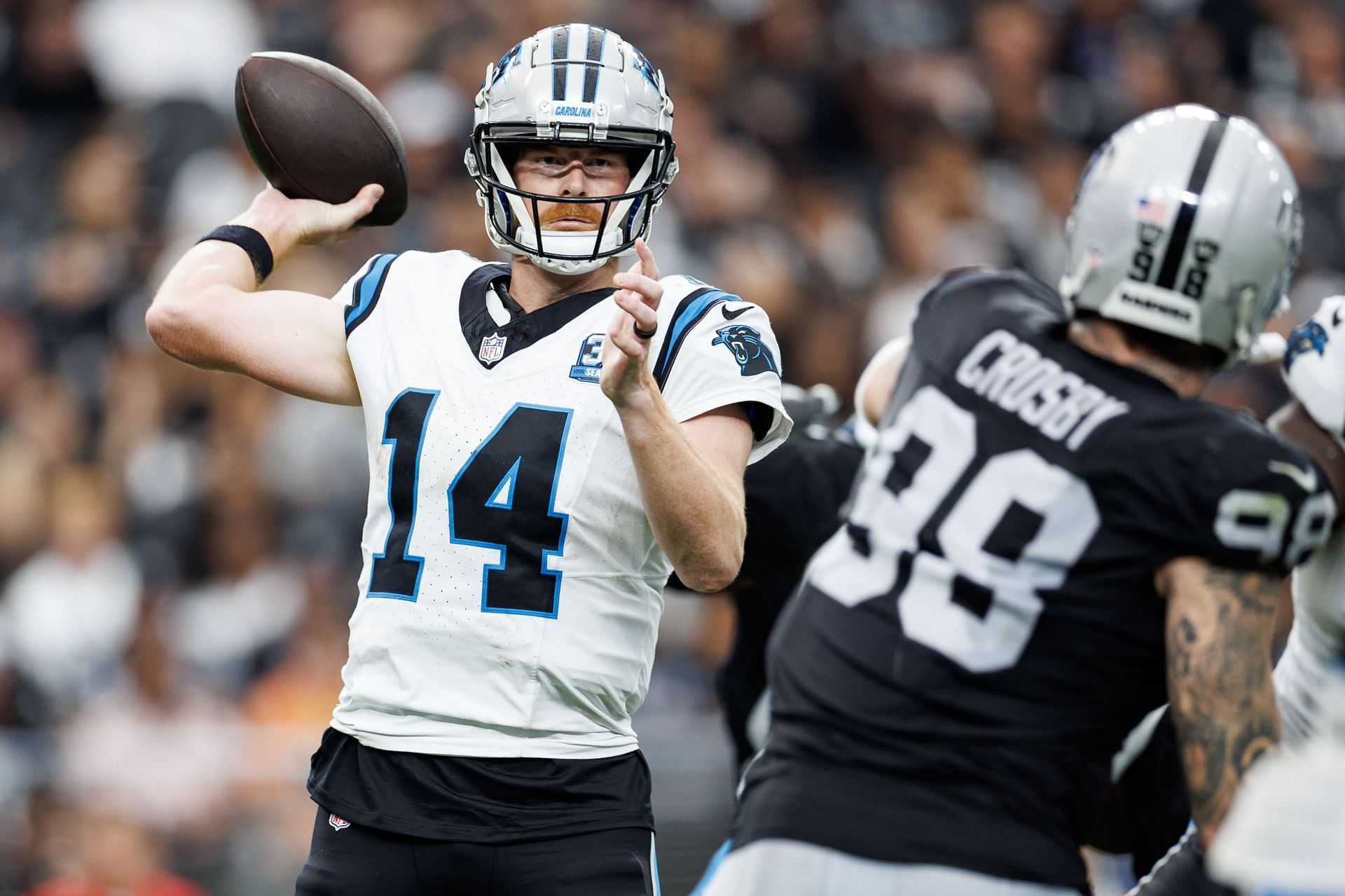 Andy Dalton during Carolina Panthers v Las Vegas Raiders - Source: Getty