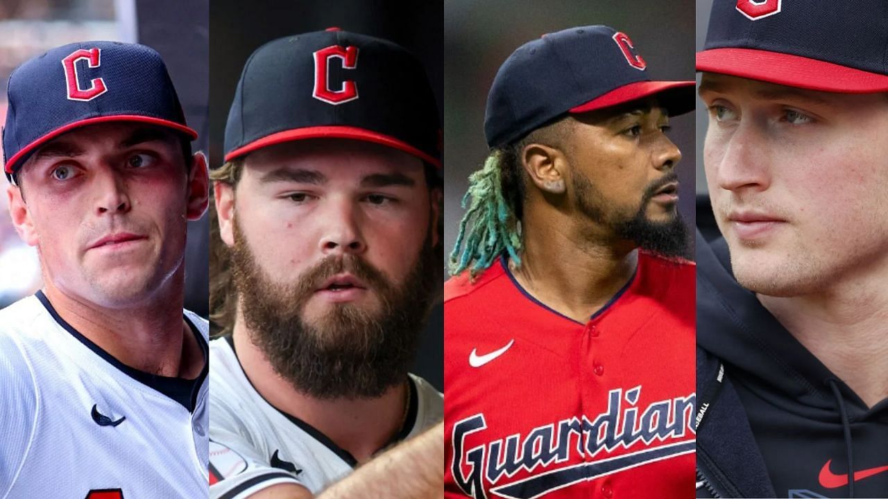 (Left to Right) Cade Smith, Hunter Gaddis, Emmanuel Clase and Tim Herrin (Images from - Getty)