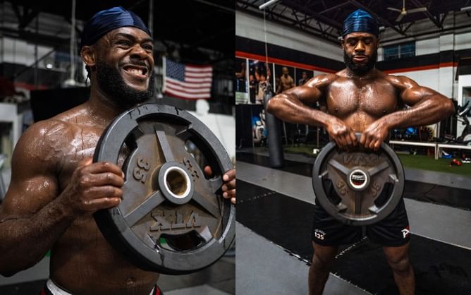 In Photos: Aljamain Sterling looks jacked as he shows off old school wrestling plate workout