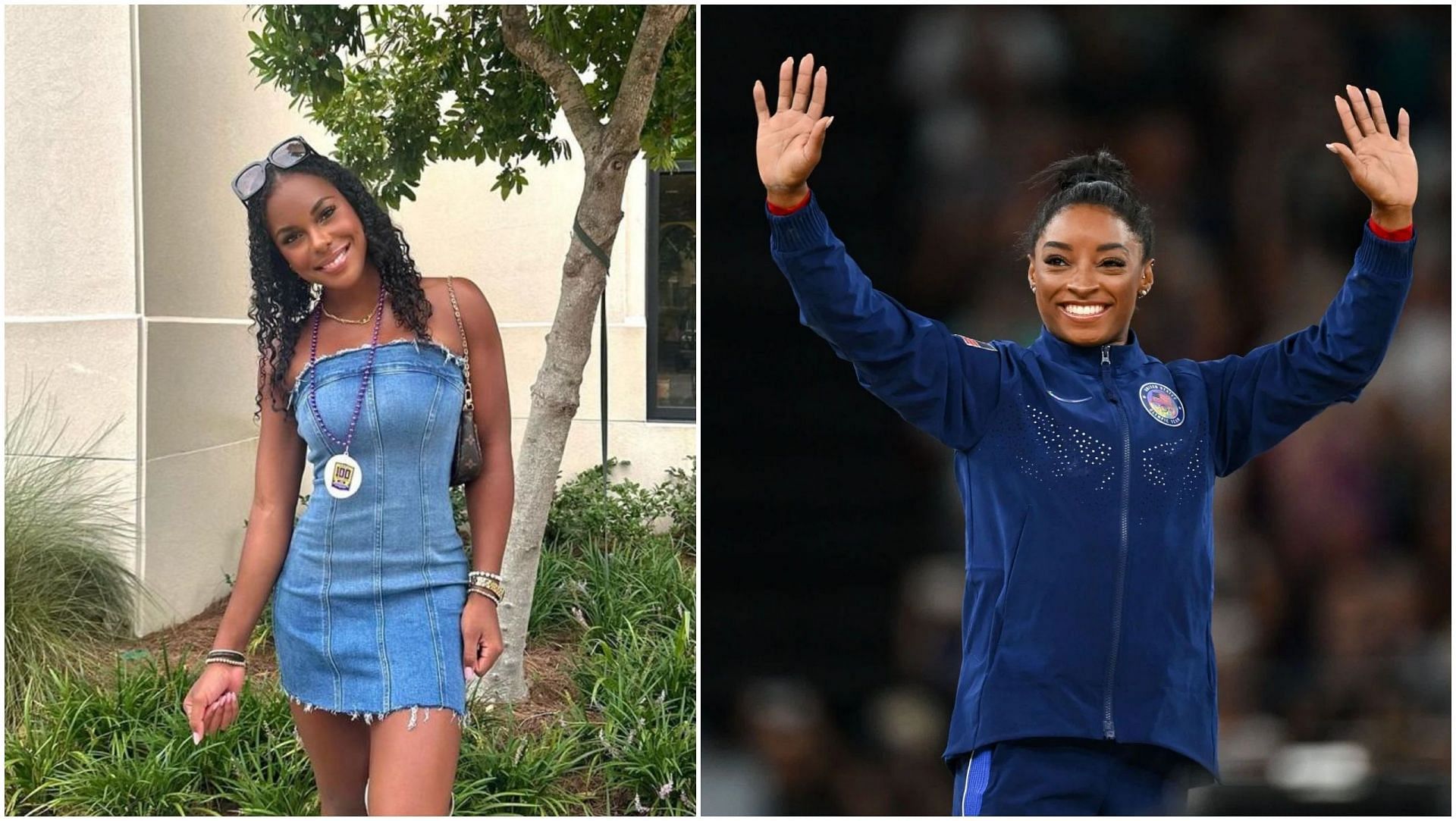 Simone Biles and Zoe Miller 
