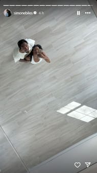 Screenshot of Simone Biles' Instagram story.