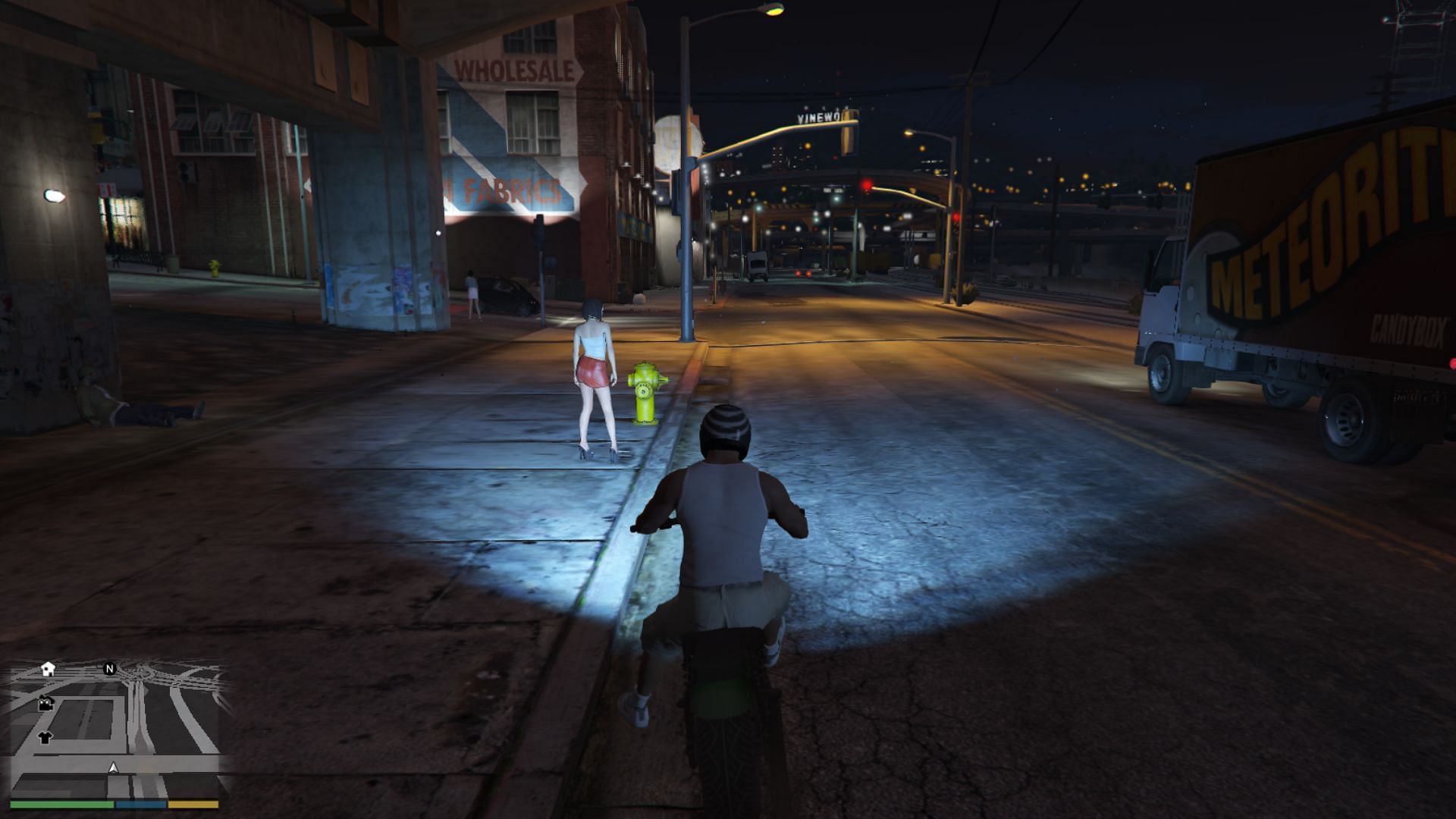 Prostitutes appear to offer their services in Grand Theft Auto 5. (Image via Rockstar Games)