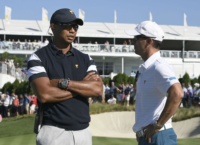 Mike Weir reminisces about beating Tiger Woods at the 2007 Presidents Cup, receiving praise from Jack Nicklaus, Gary Player