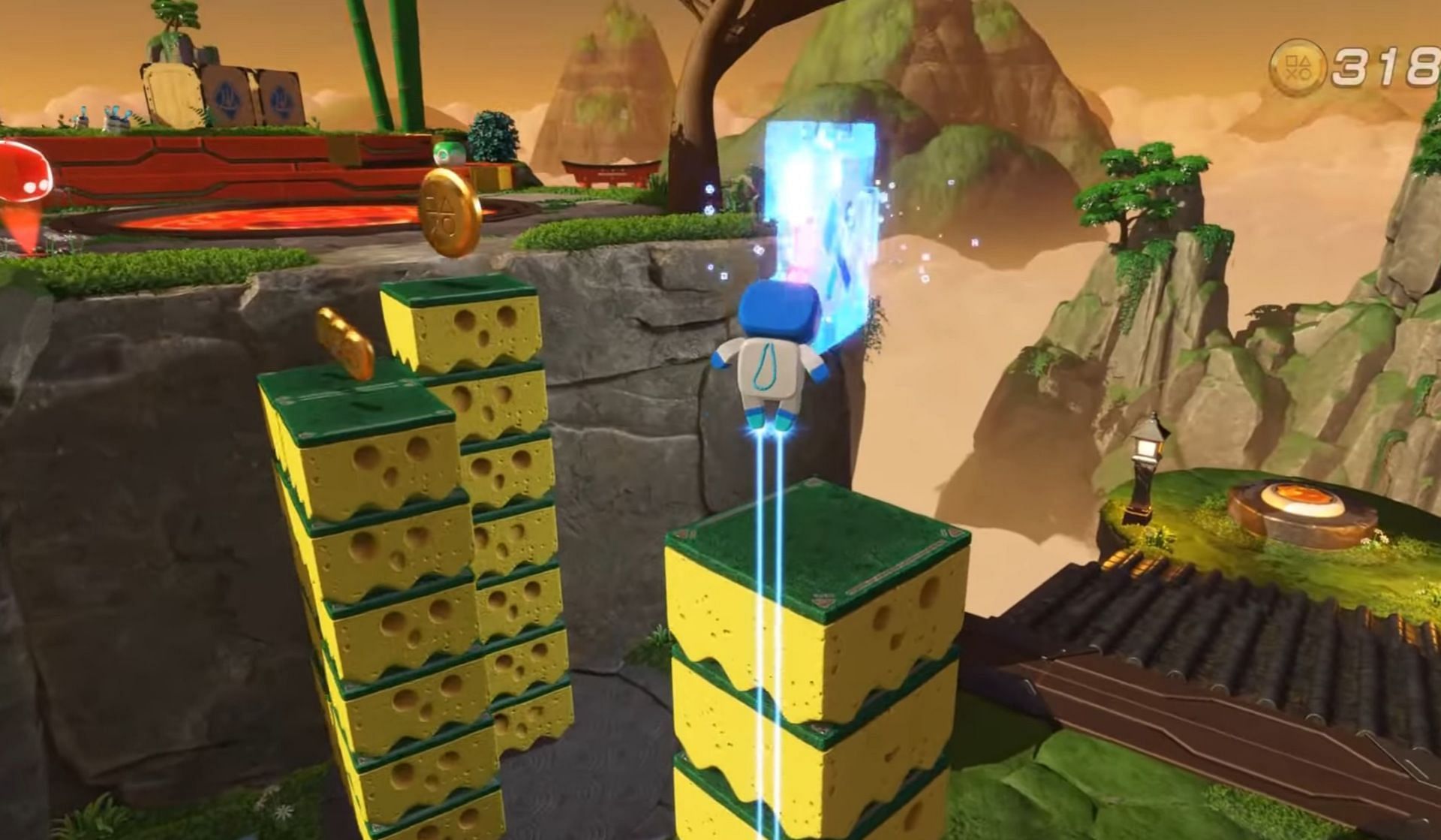 Climb the sponges to get the last piece (Image via Sony Interactive Entertainment|| YouTube/Powerpyx)