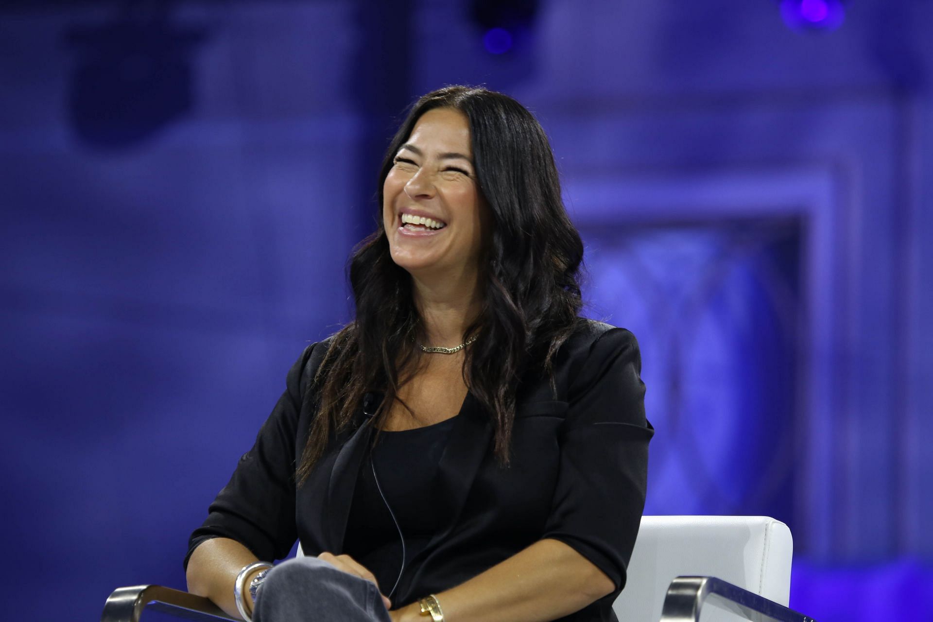 Rebecca Minkoff participates in a panel during the 10,000 Small Businesses 2022 Summit (Image via Getty)