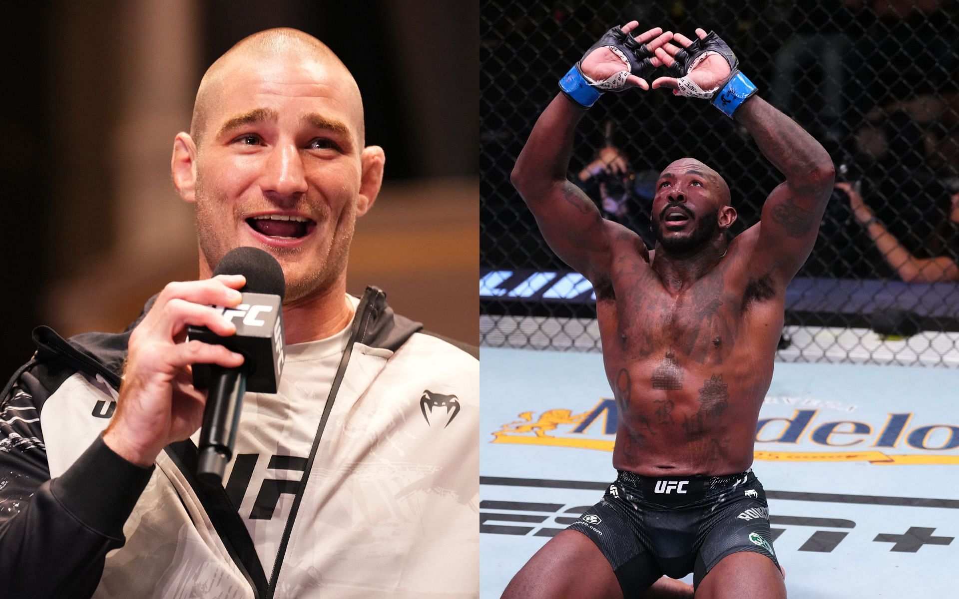 Sean Strickland (left) has long been at loggerheads with Khalil Rountree Jr. (right) [Images courtesy: Getty Images]