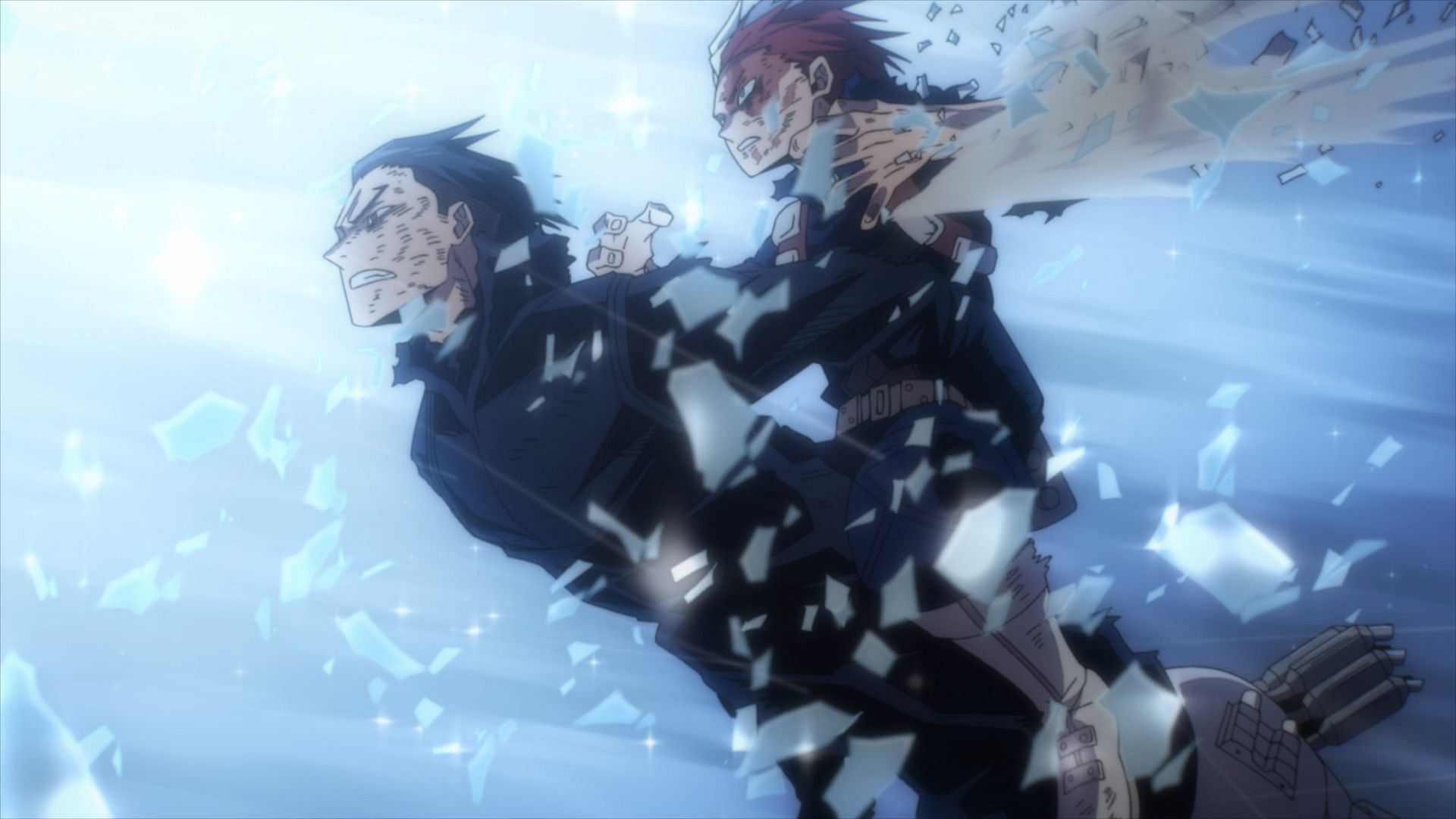 Shoto and Iida reach the battlefield (Image via Bones)