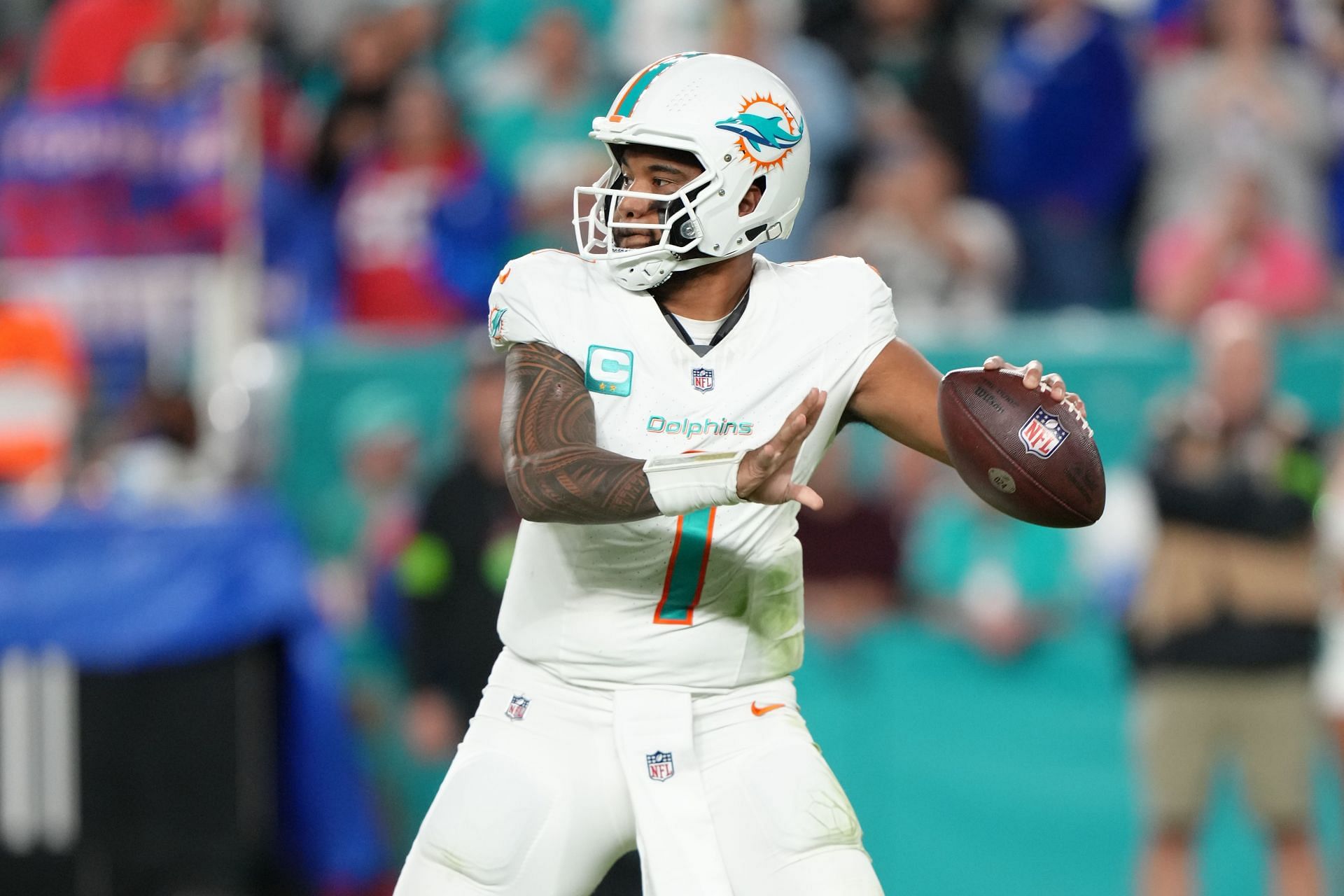 Tua Tagovailoa at Bills at Dolphins - Source: Getty