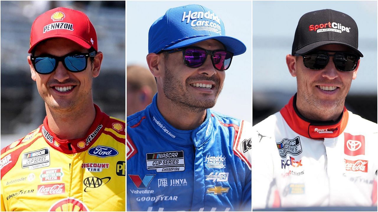 Joey Logano, Kyle Larson, and Denny Hamlin