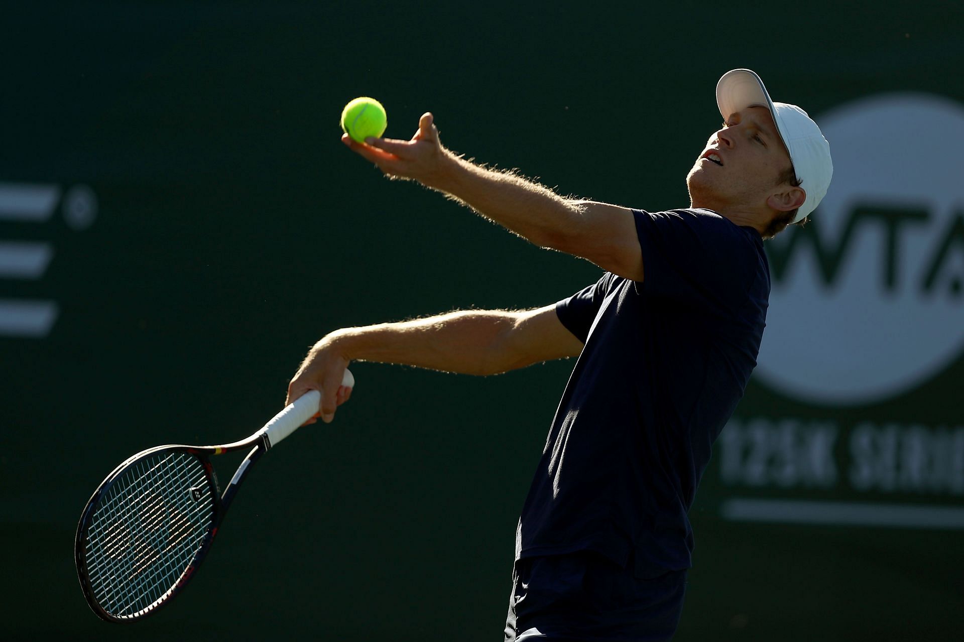 Mitchell Krueger in action at the Oracle Challenger (Picture: Getty)