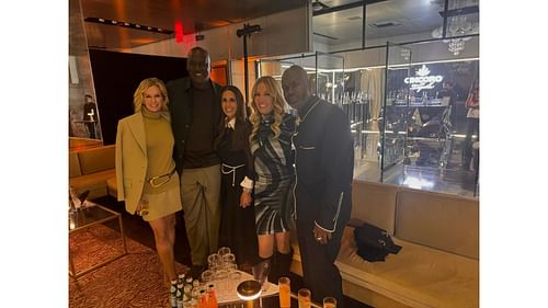 Michael Jordan and Jeanie Buss pose for a photo in New York City. Photo Credit: Dr. Jennifer Ashton's IG account