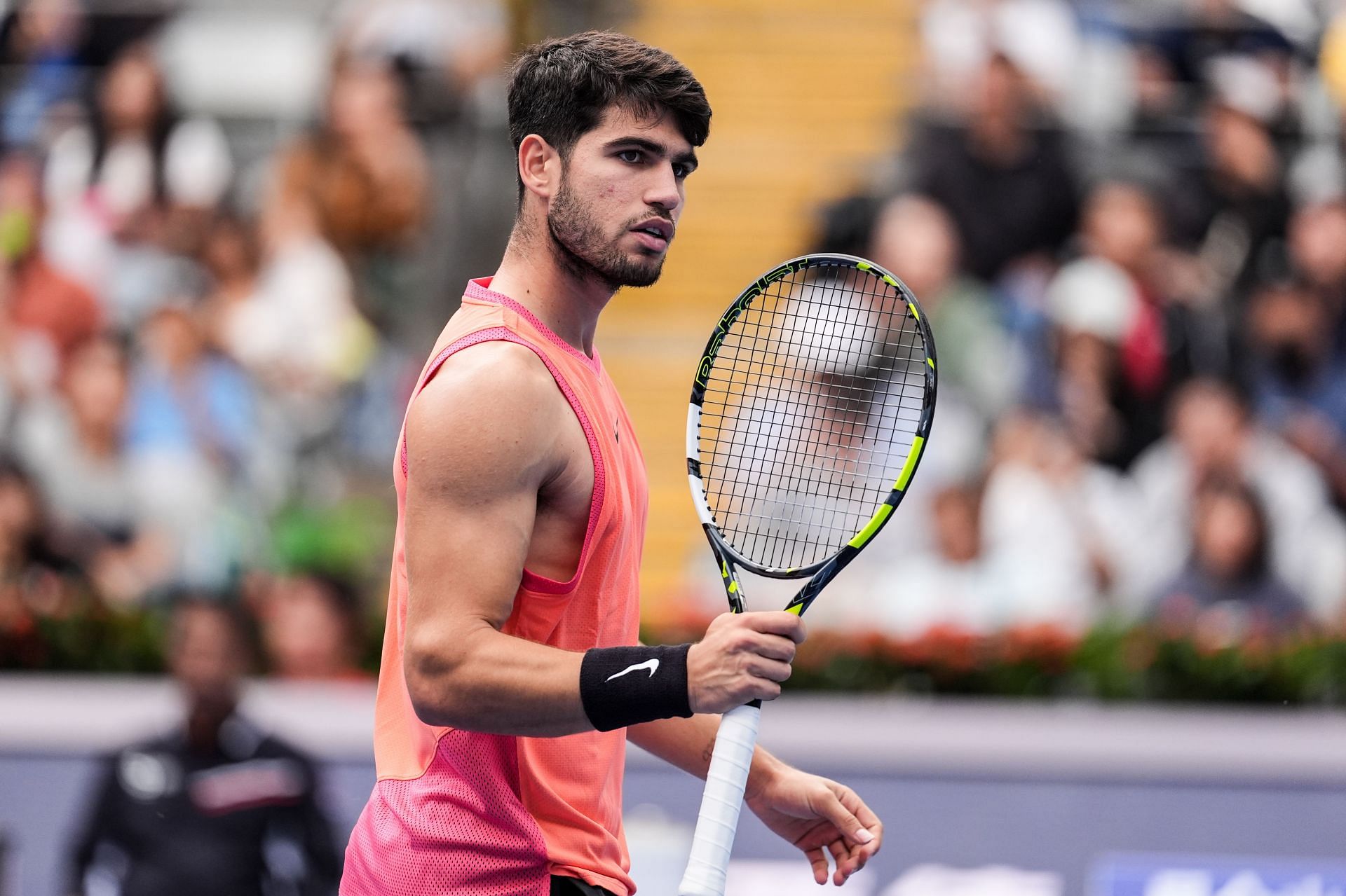 Carlos Alcaraz pictured at the 2024 China Open | Image Source: Getty