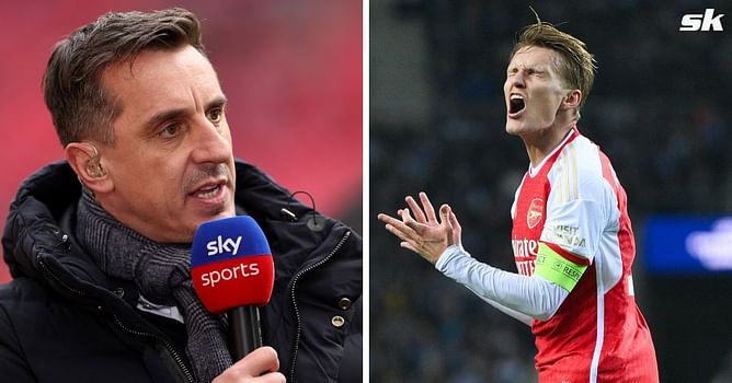 Gary Neville names 2 Arsenal players whose absence would be bigger loss to Gunners than captain Martin Odegaard