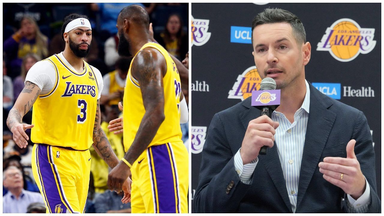 Fans react after JJ Redick reveals LA Lakers starting lineup for upcoming season. (Photos: IMAGN)