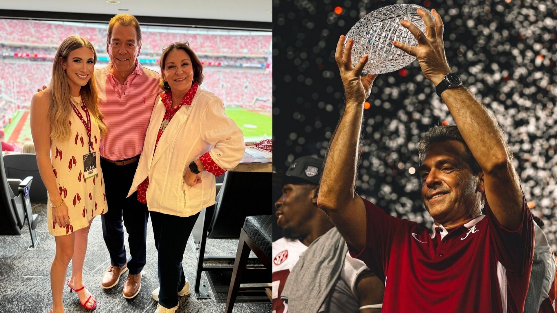 Nick Saban, his wife Miss Terry and daughter Kristen (Kristen &amp; Alabama