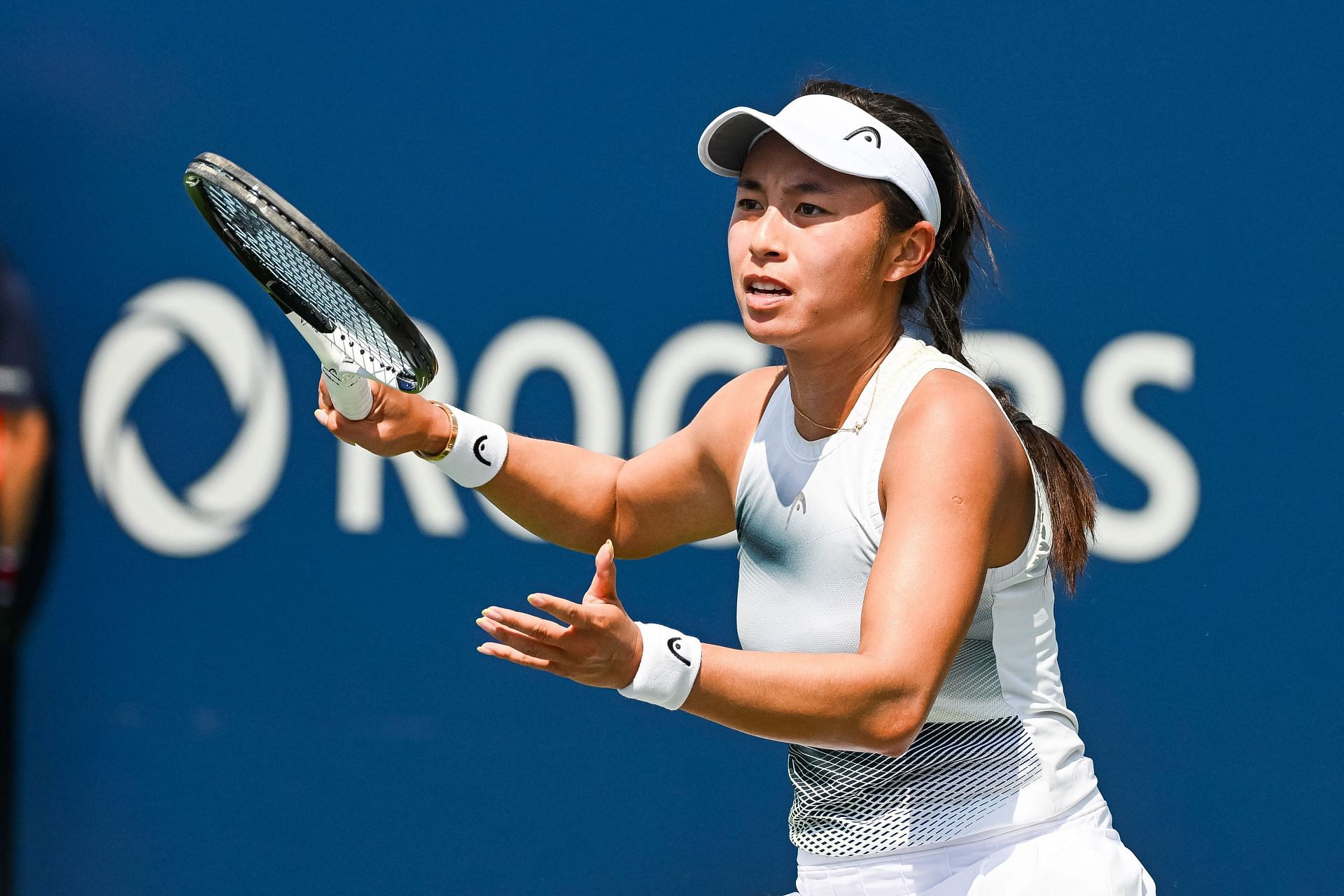 Carol Zhao in action at the National Bank Open (Picture: Getty)