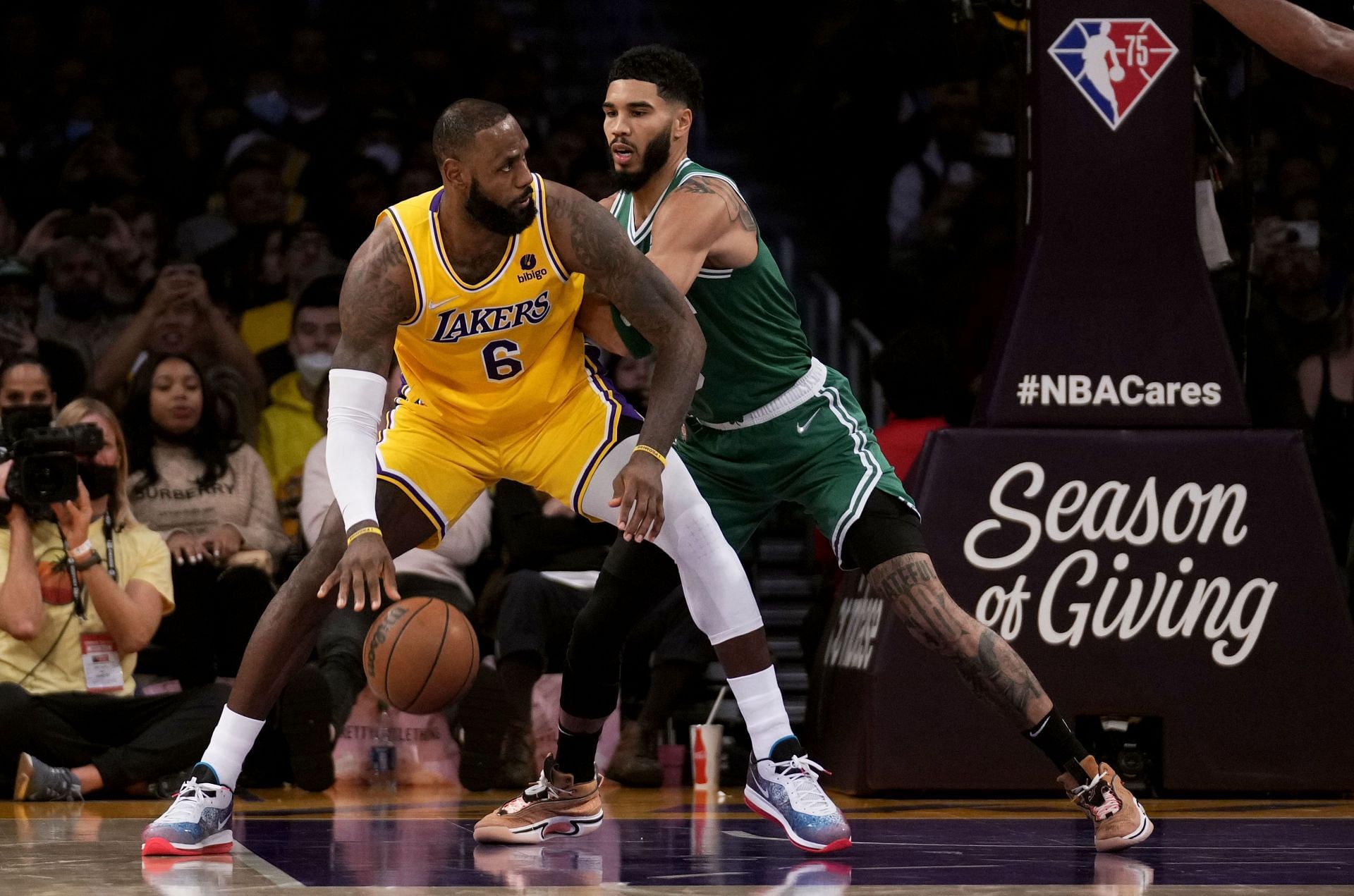 Los Angeles Lakers defeat the Boston Celtics 117-102 during a NBA basketball game at the Staples Center in Los Angeles. - Source: Getty