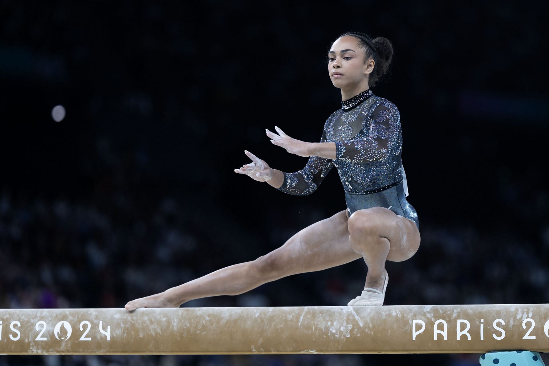 Hezly Rivera at Paris Olympics. (Photo by Tim Clayton/Corbis via Getty Images)