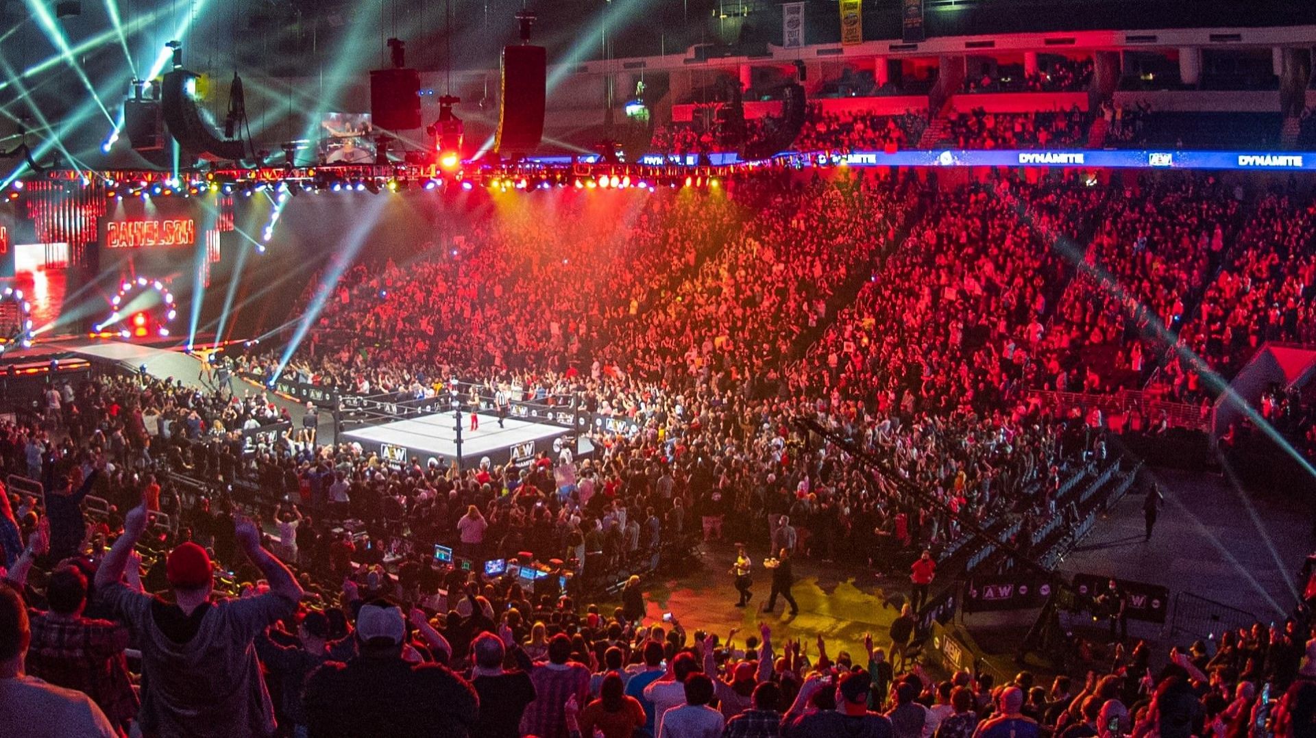 AEW fans attend a live Dynamite TV taping