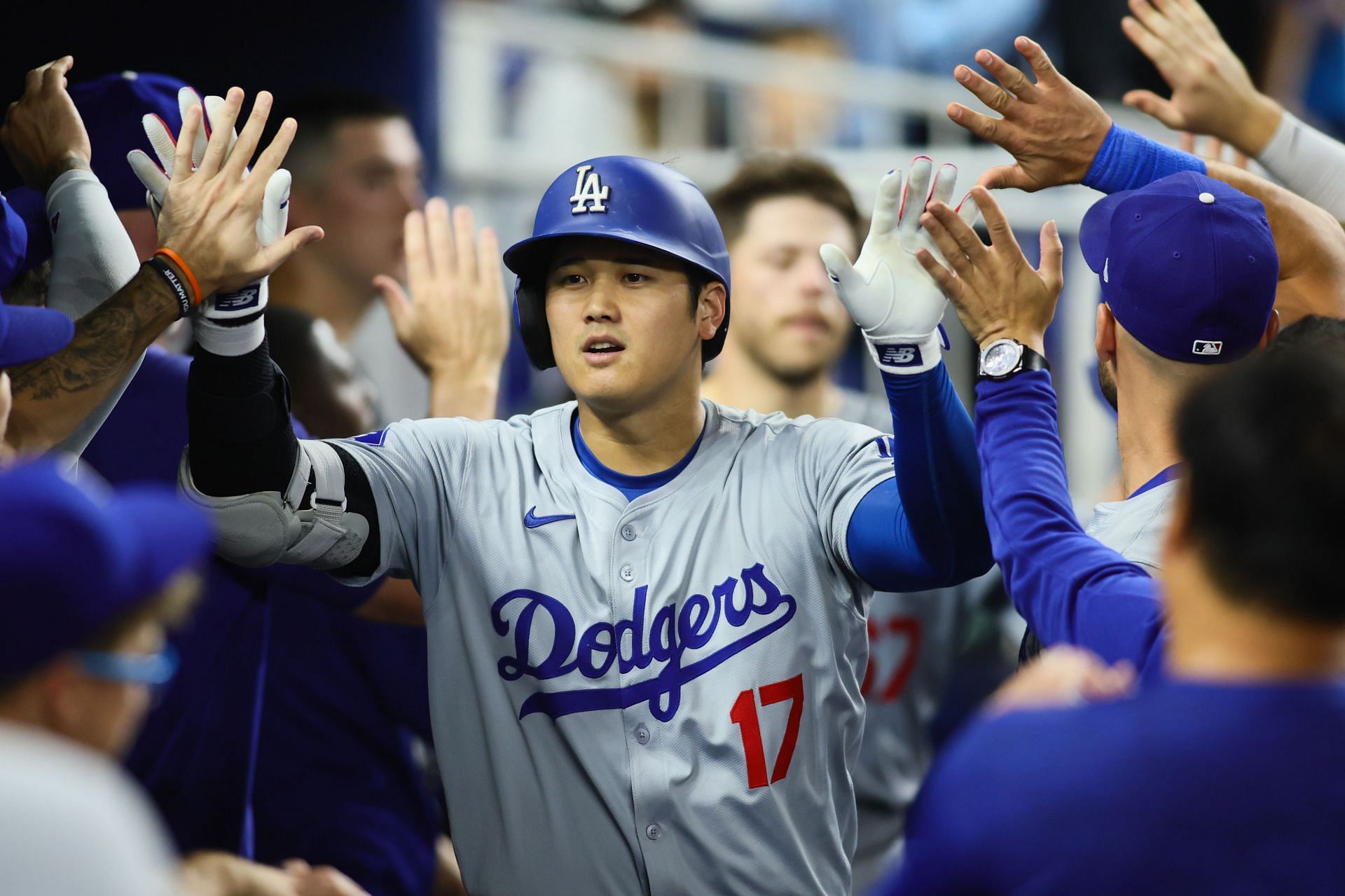 Los Angeles Dodgers v Miami Marlins