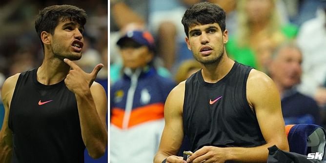 Carlos Alcaraz engages in heated argument with chair umpire in rare display of frustration after receiving two time violations at China Open