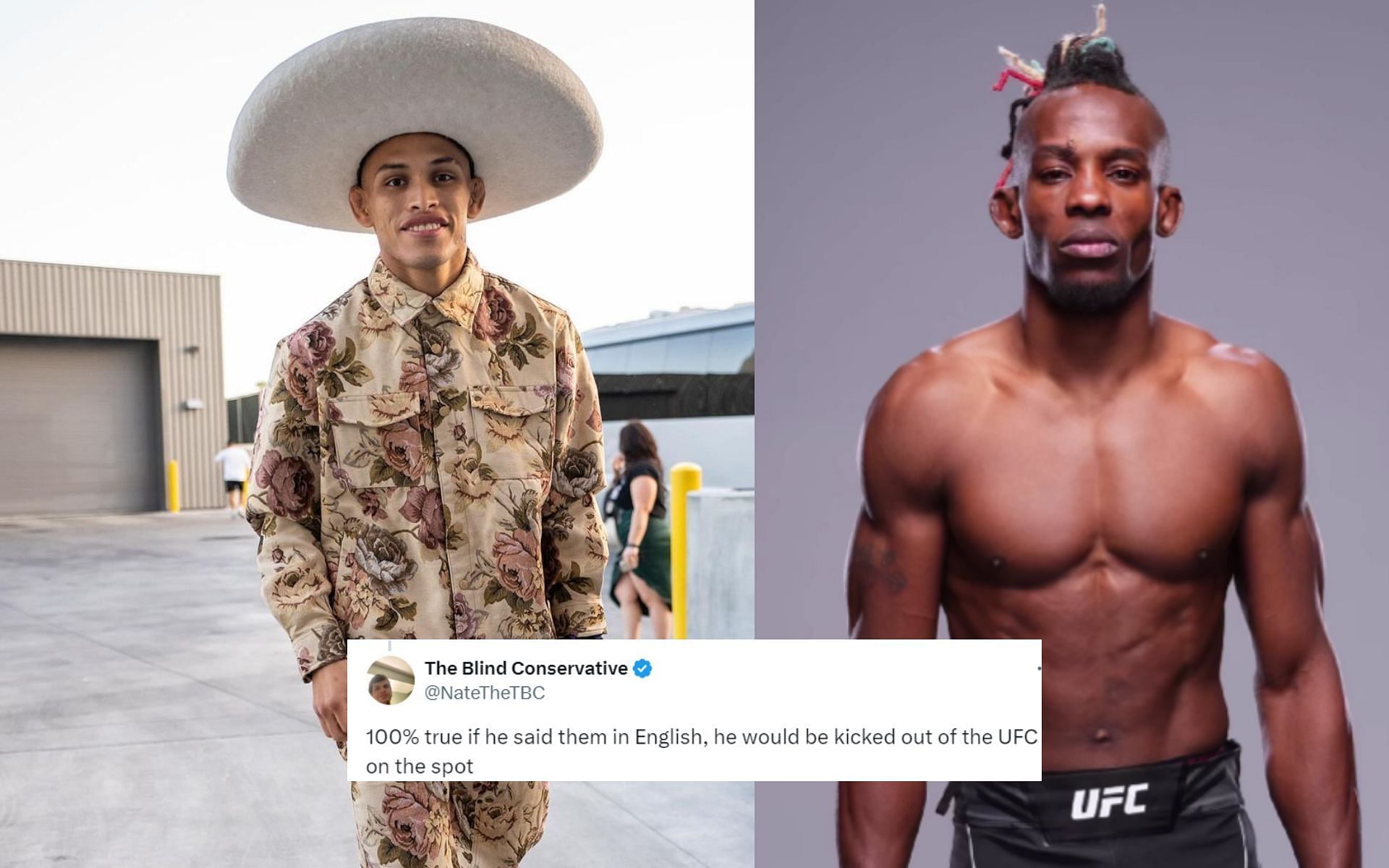 Fans react to fiery exchange between Ronaldo Rodriguez (left) and Ode Osbourne (right) [Images courtesy: @uffc and @odeosbourne on Instagram]