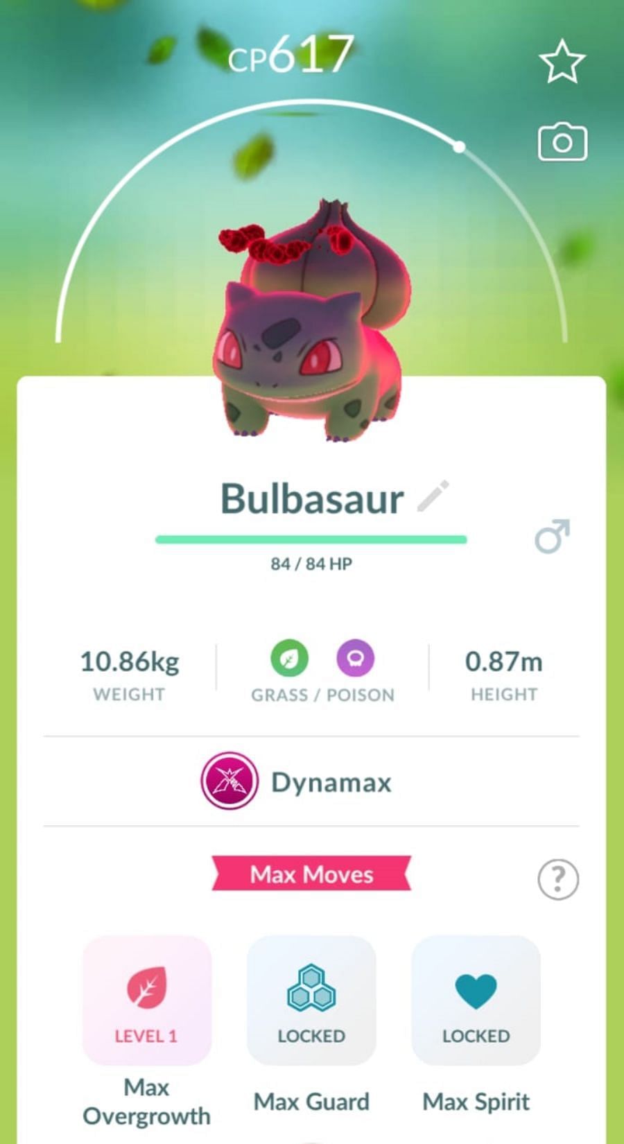 Max Moves known by Dynamax Bulbasaur (Image via The Pokemon Company)