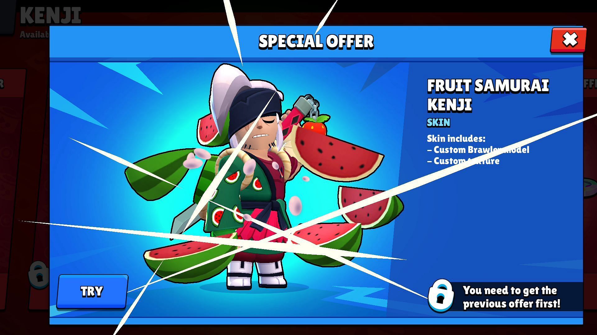 The new skin for Kenji (Image via Supercell)