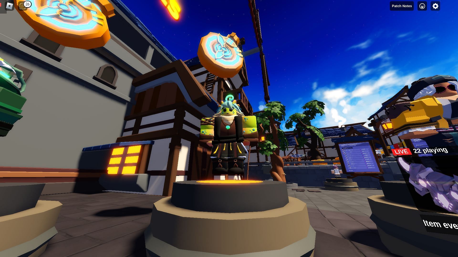 Interact with this statue to access Infected Mode (Image via Roblox)