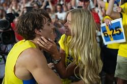 WATCH: Mondo Duplantis attempts the 'Upside Down' challenge with girlfriend Desiré Inglander after concluding the 2024 season