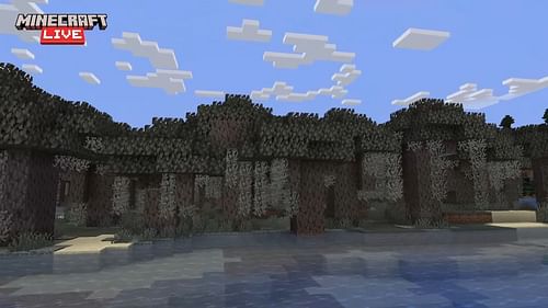 The Pale Garden is filled with decayed trees and hidden dangers in Minecraft (Image via Mojang)