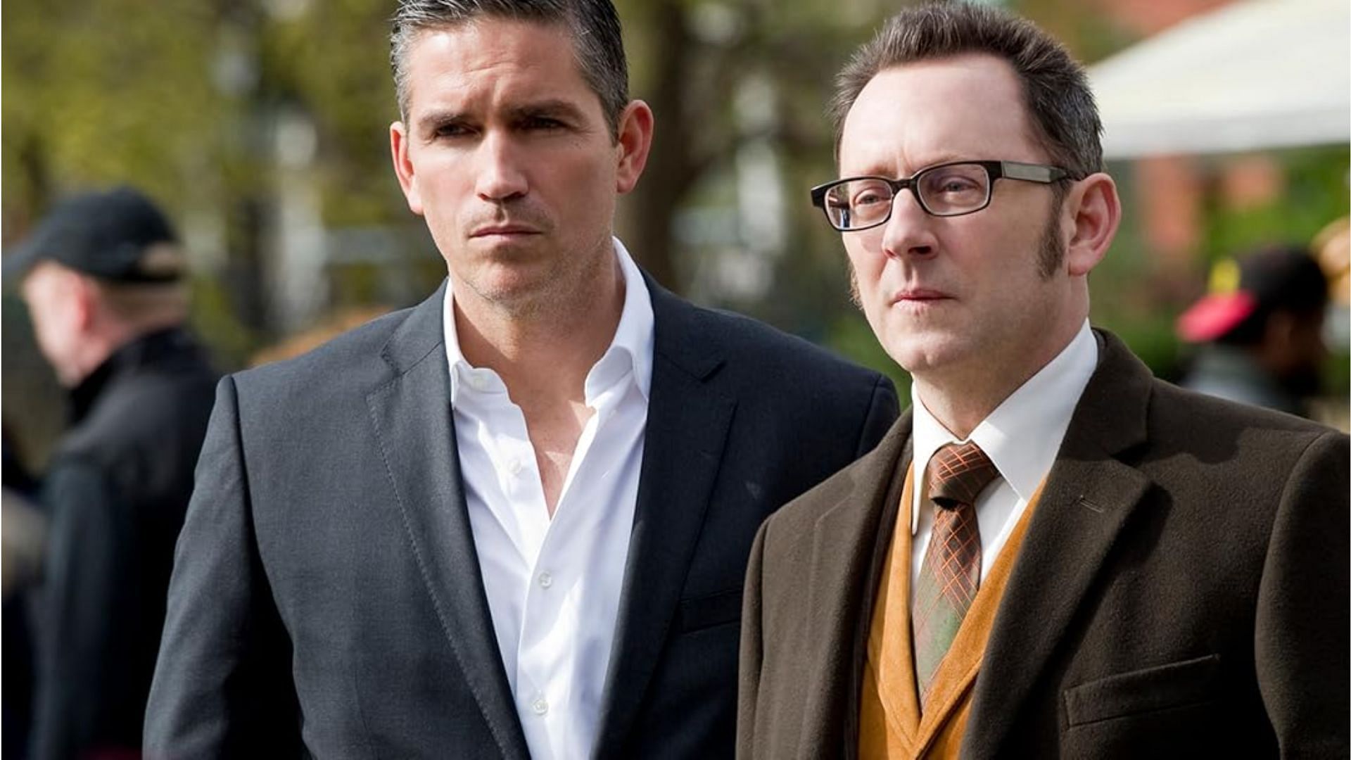 Michael Emerson and Jim Caviezel in Person of Interest (Image via CBS)