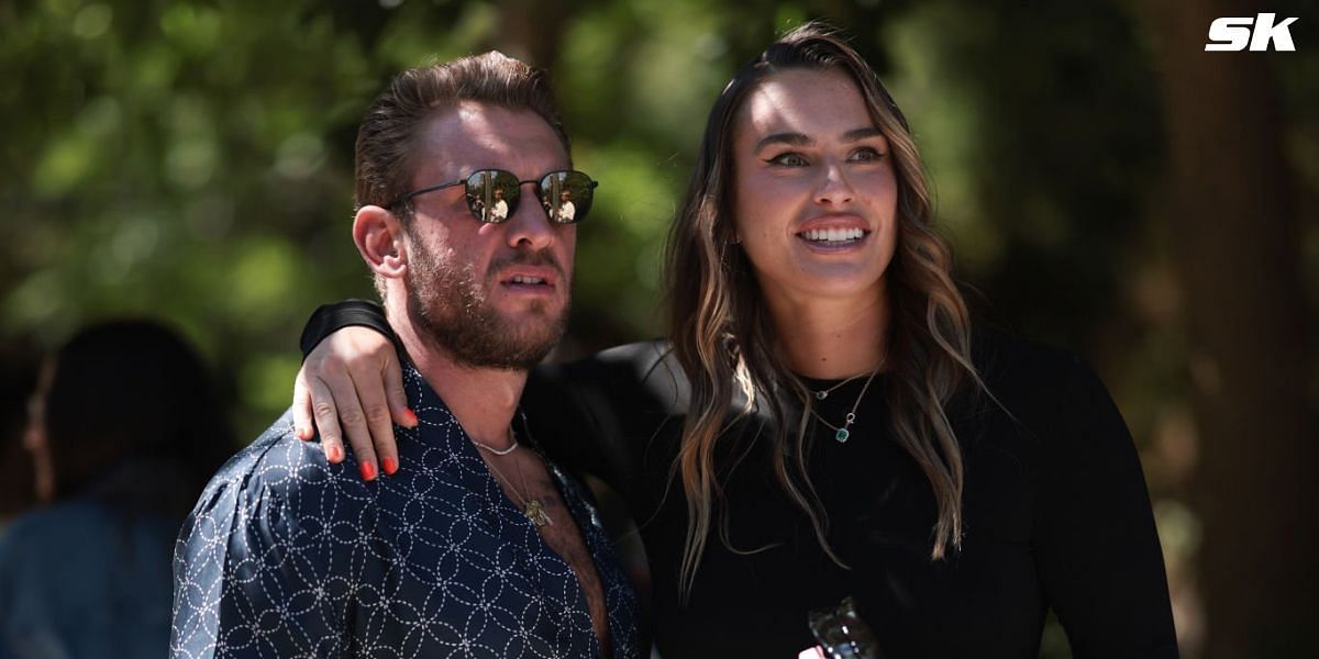 Georgios Frangulis and Aryna Sabalenka during the 2024 New York Fashion Week (Source: Getty Images)