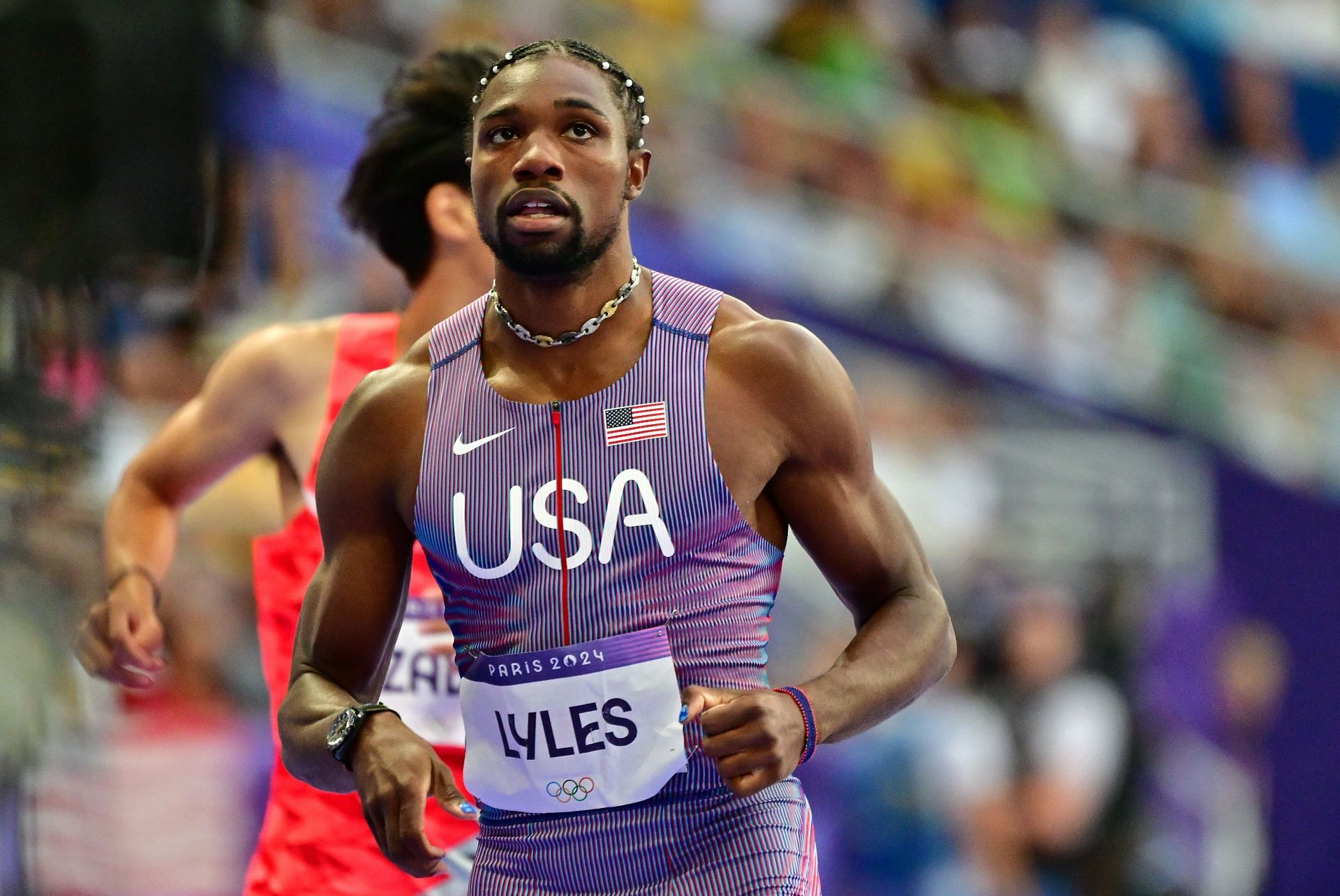 Noah Lyles pictured at the Olympic Games Paris 2024 (Images via Getty)