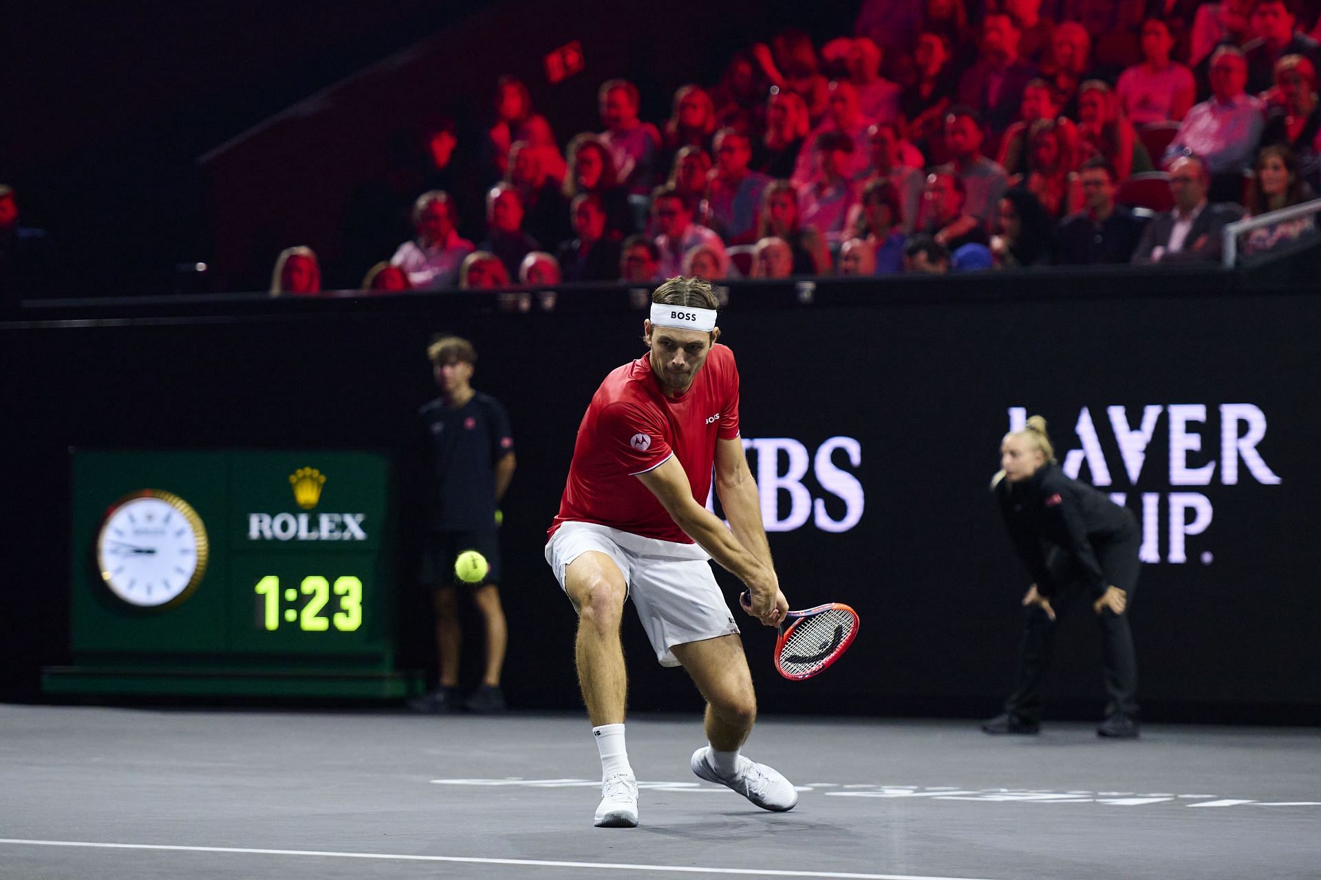 Taylor Fritz in action at the Laver Cup (Picture: Getty)