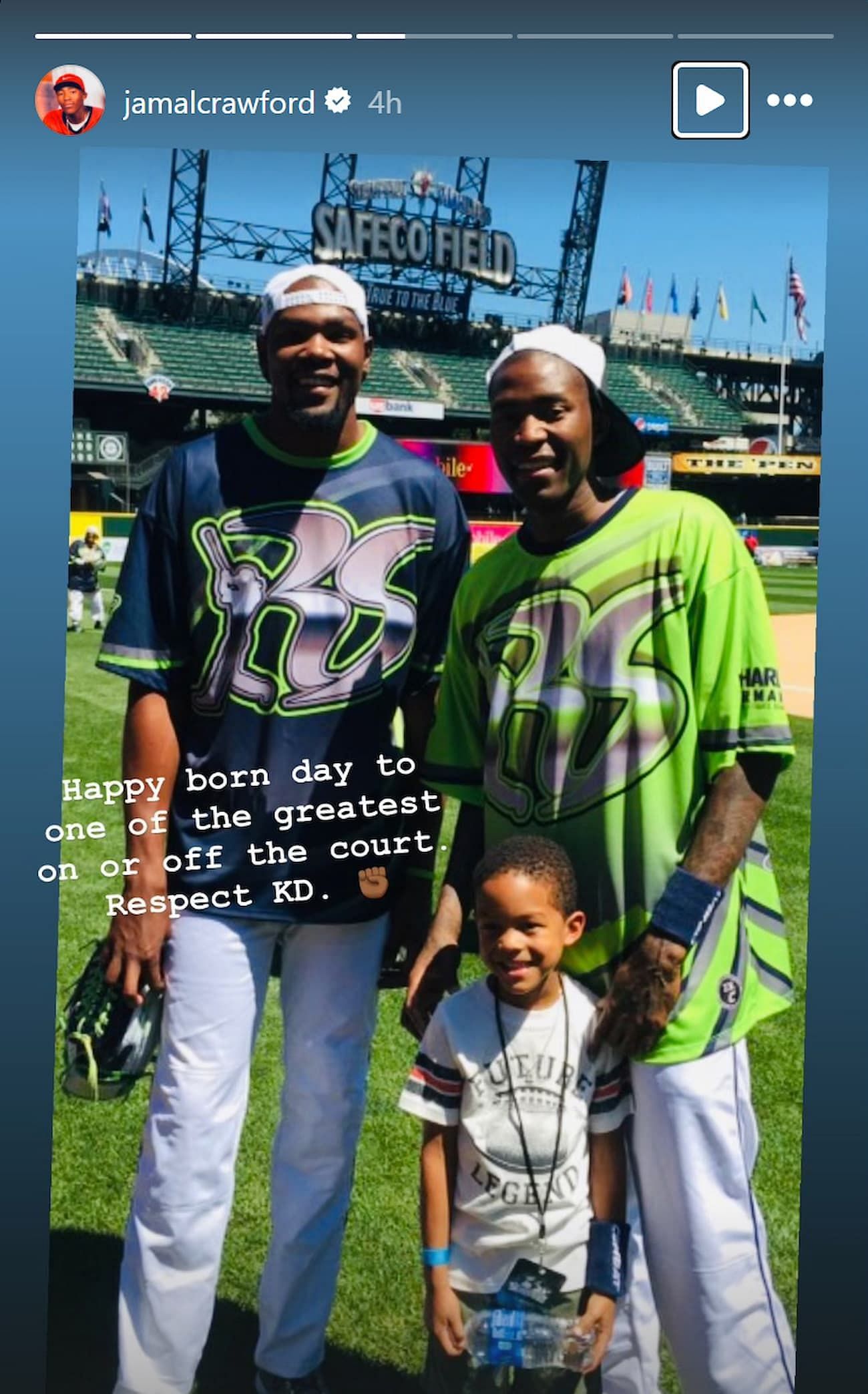 Jamal Crawford shares a birthday message for KD (Photo credits: Crawford&#039;s IG)