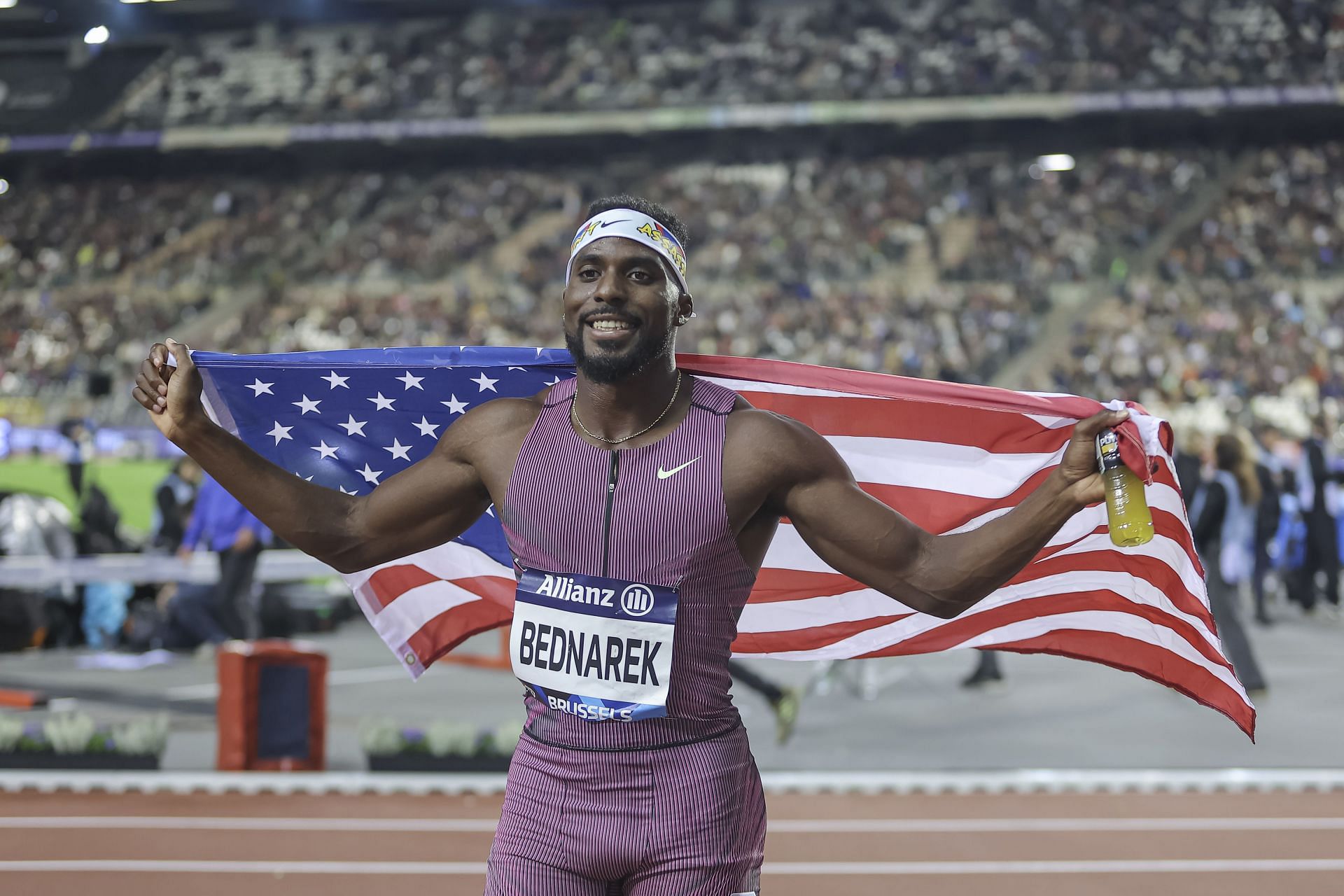 Kenny Bednarek at the Wanda Diamond League 2024 Final (Image via Getty)