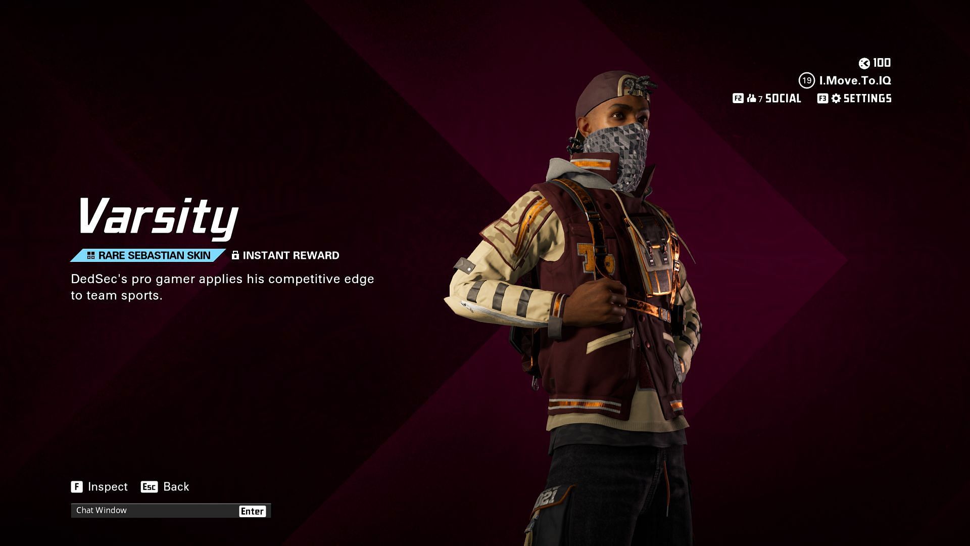 Varsity Sebastian skin (Image via Ubisoft)